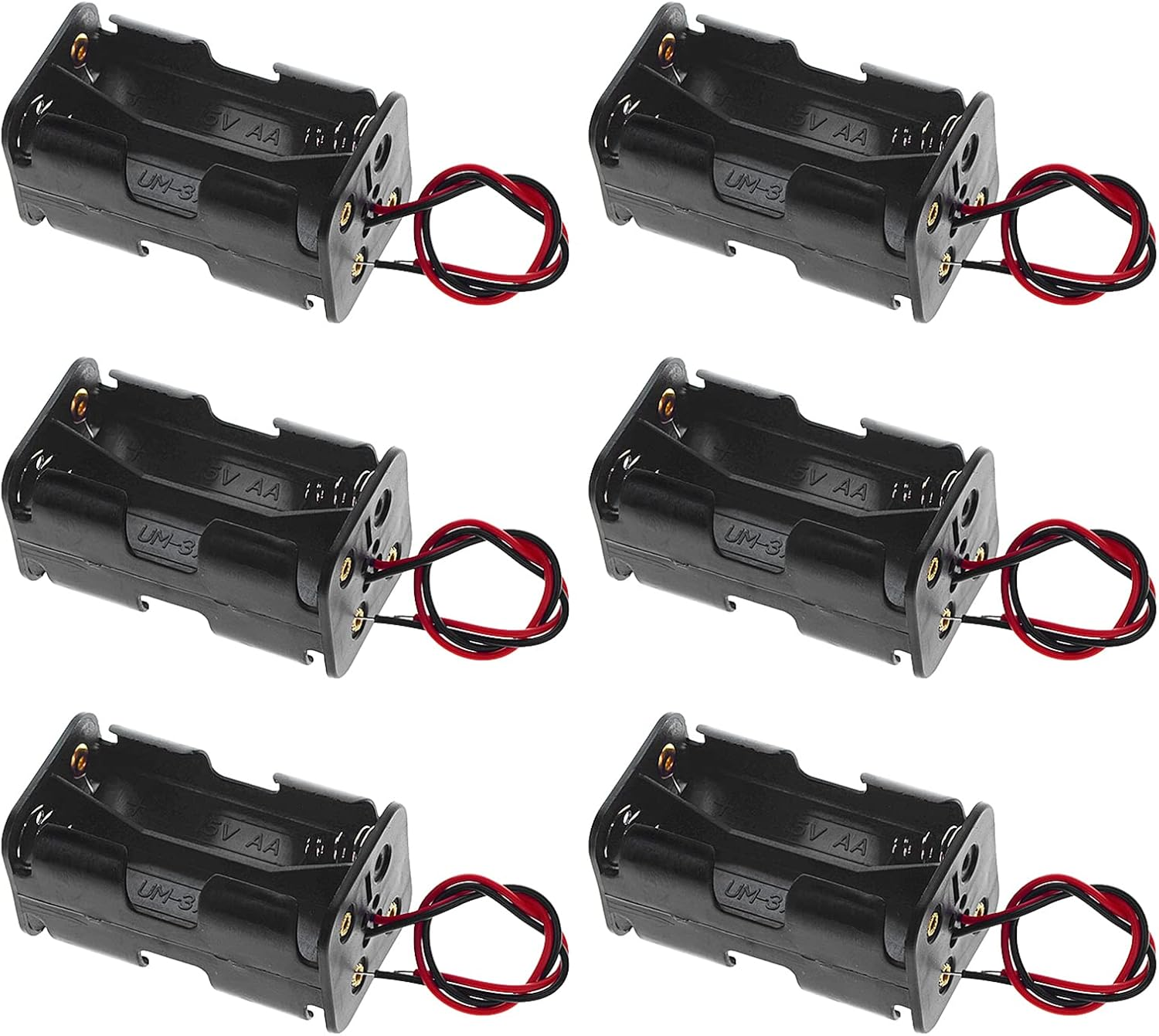 4 X 1.5V AA Batteries Battery Holder Wire Leads