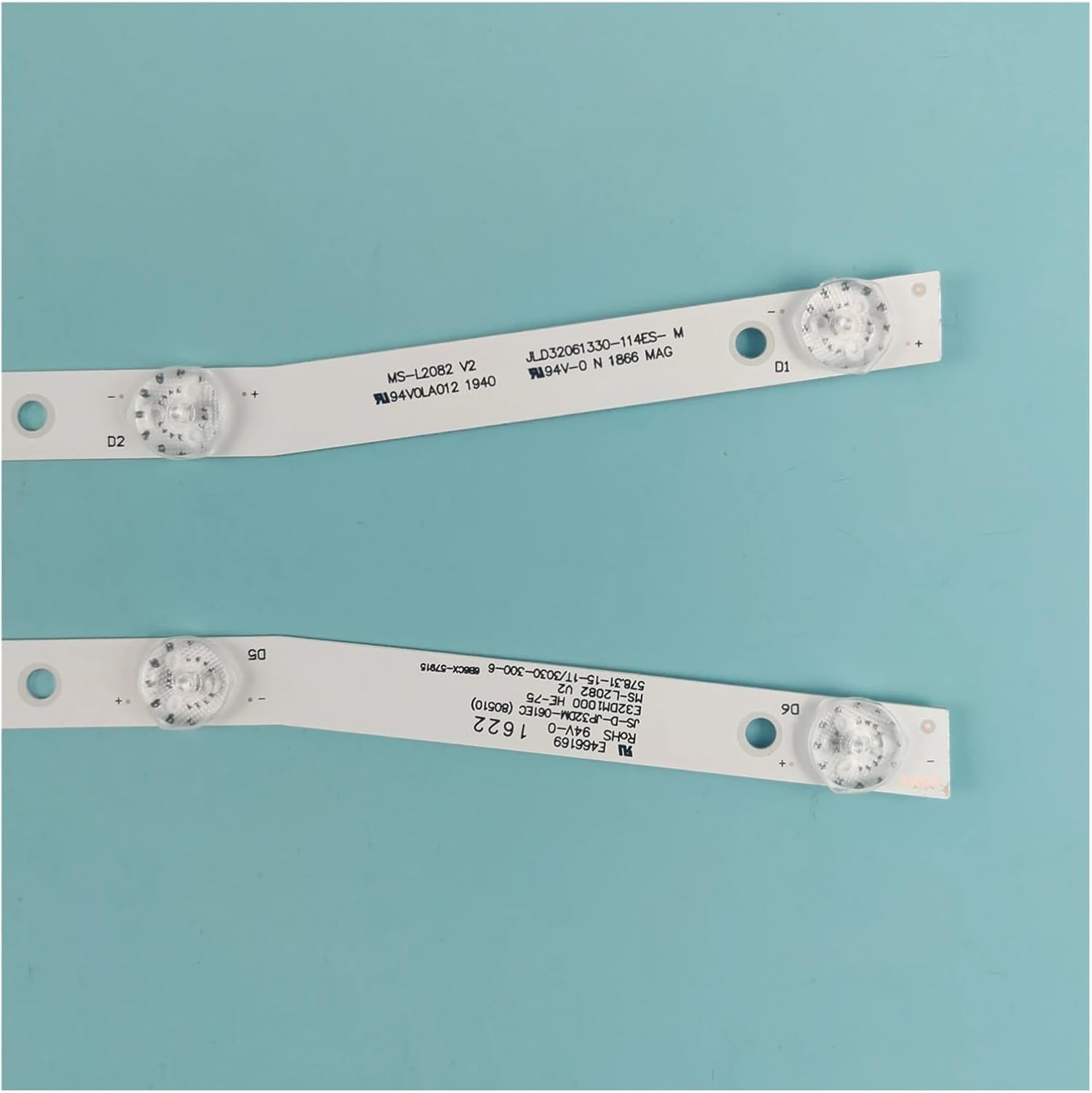 2PCS 6LED TV Backlight Strips for B-BK 32LEM-1059/T2C 32LEX-5043/T2C 32LEX-7143/TS2C JS-D-JP32DM-061EC (80510) E32DM1000 MS-L2082 image number 4
