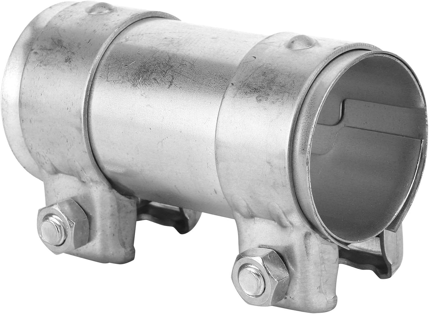 Exhaust Connector, Exhaust Pipe Coupler Joiner Simple Convenient with Dual Clamp Sleeve for 2In/51Mm Pipes image number 3