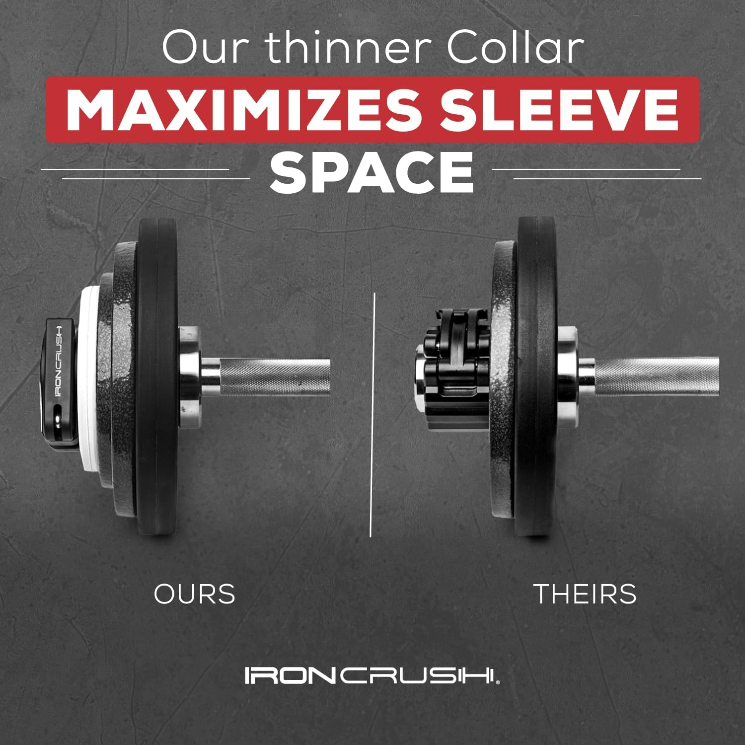 Iron Crush Olympic Barbell Clips - Adjustable & Slim Gym Clamps for Maximum Weight Capacity - Quick Release Barbell Collar Bar Locks for Weight Lifting Fitness Training (Blue) - Blue image number 5