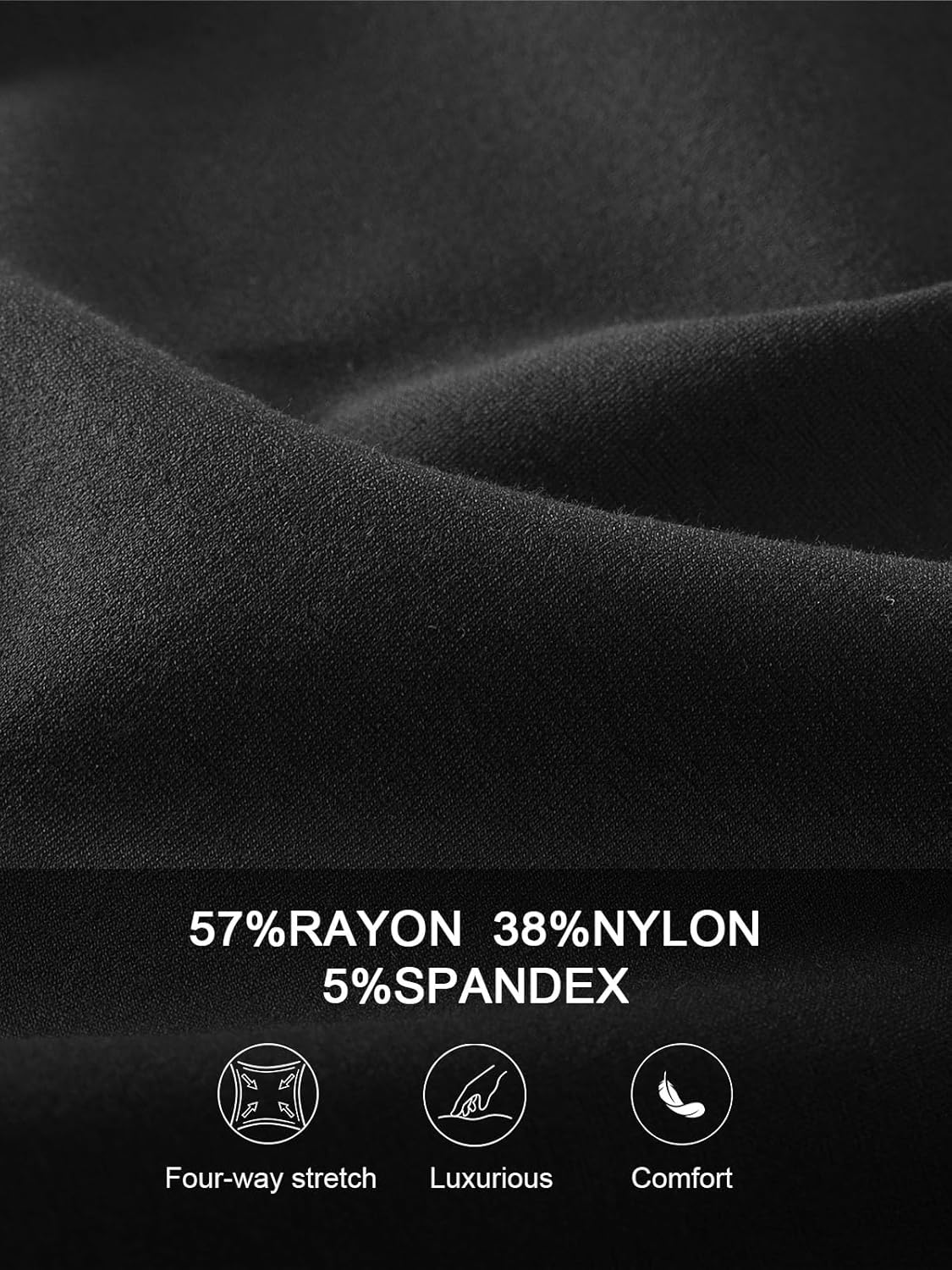 Ecavus Women'S Wide Leg Maternity Pants with Pockets - Stretchy over the Belly Pregnancy Casual and Work Trousers image number 3