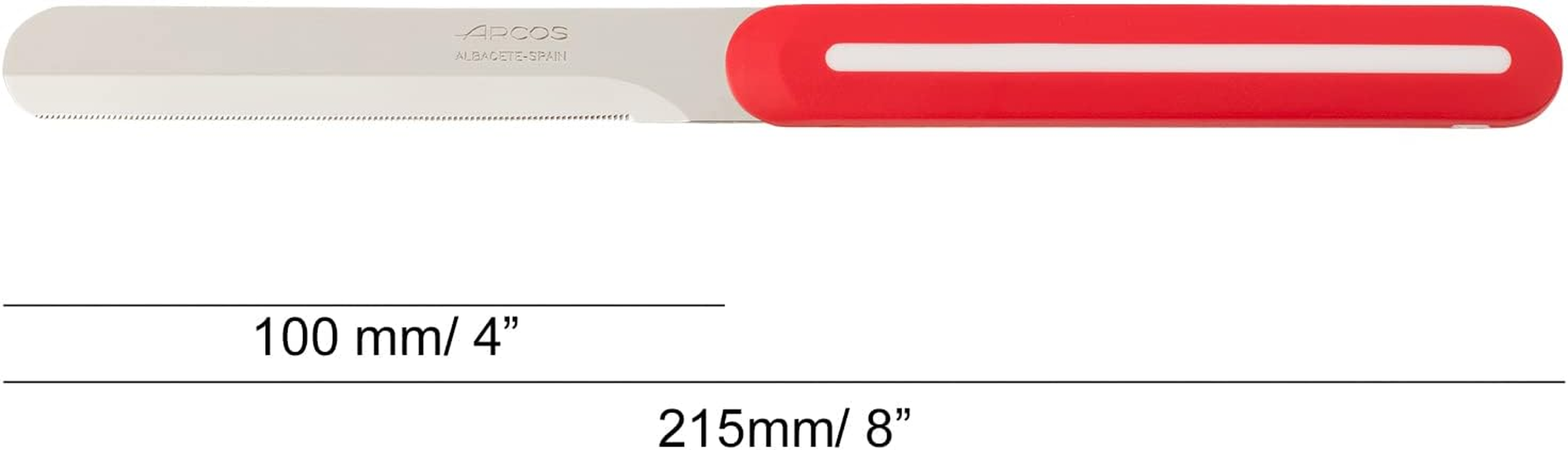 Arcos Paring Knife Set of 3 Pieces 4 Inch Stainless Steel. Colorful Kitchen Knives for Peeling Fruits and Vegetables. Ergonomic Polypropylene Handle. Serie B-Line. Color Orange, Red and Green. image number 2