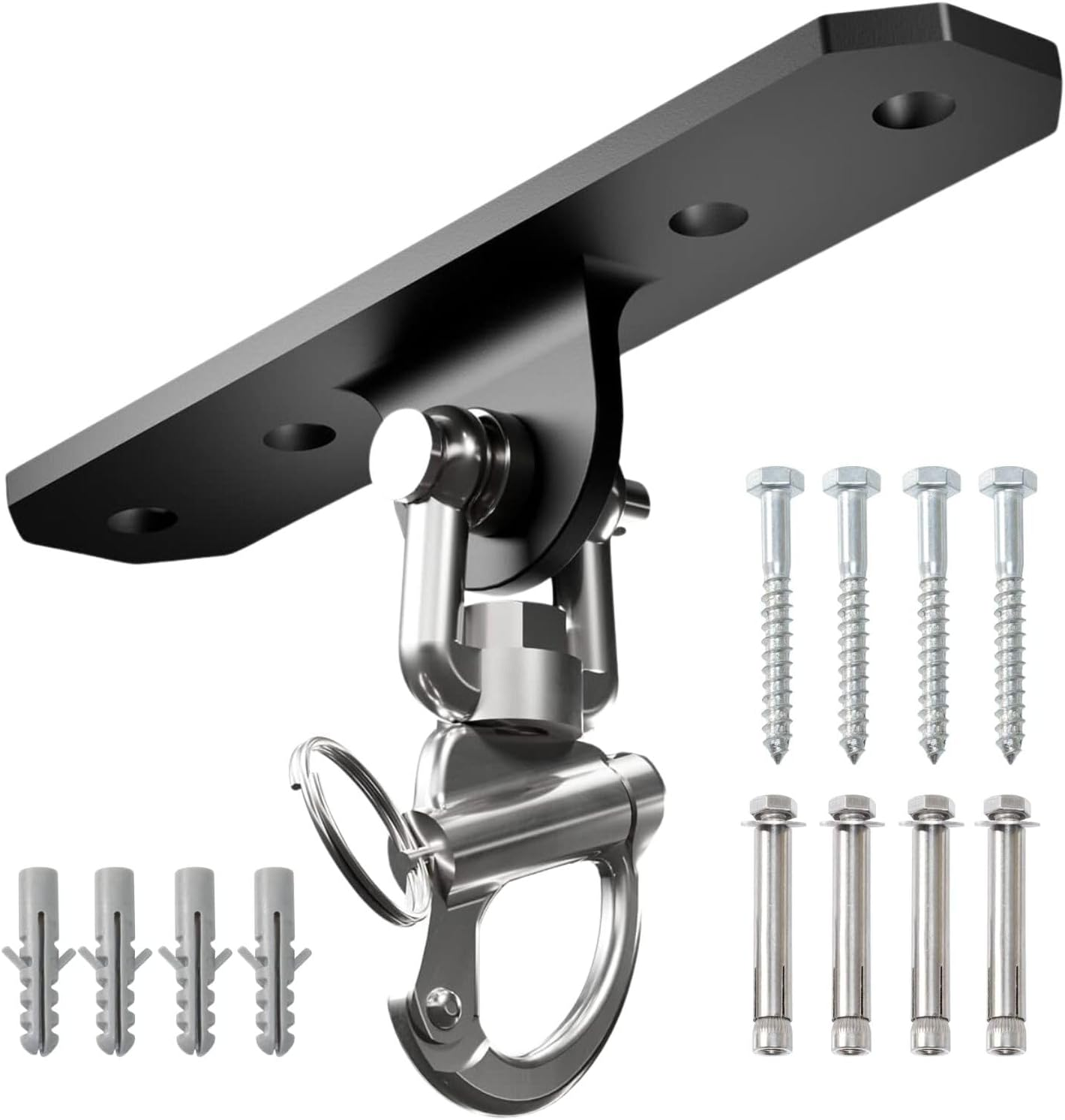 Yes4All, Heavy Bag Mount for Punching Bag Hanger, Heavy Duty Swing Hanger for Yoga, Chair, Boxing Bag, Indoor & Outdoor Gym - Smart Design, Easy to Use, Fit Most Ceiling image number 5