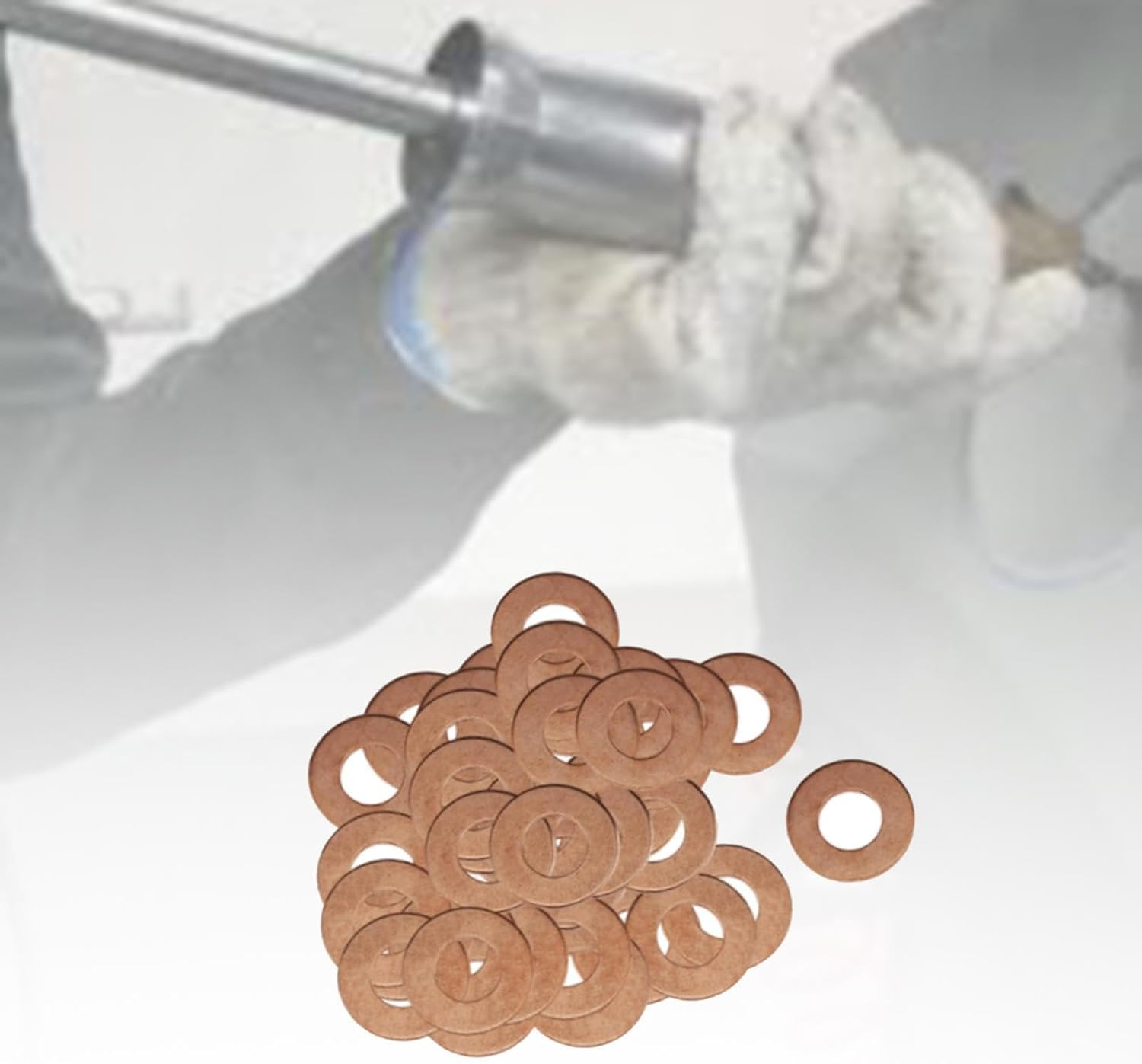 Vsenkes 100X Dent Puller Rings Car Body Panel Pulling Washers Iron round Washers for Vehicle Auto Automotive Consumables Truck