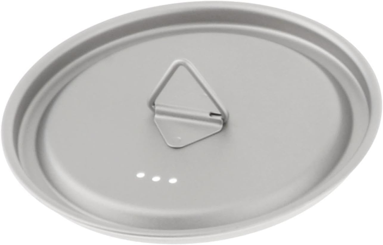 Eigell Titanium Cup Lid with Loop Ultralight Portable Cookware Drinkware Camping Pot Lid Tea Coffee Mug Lids for Picnic Water Cup Grill Accessories, 95Mm image number 3