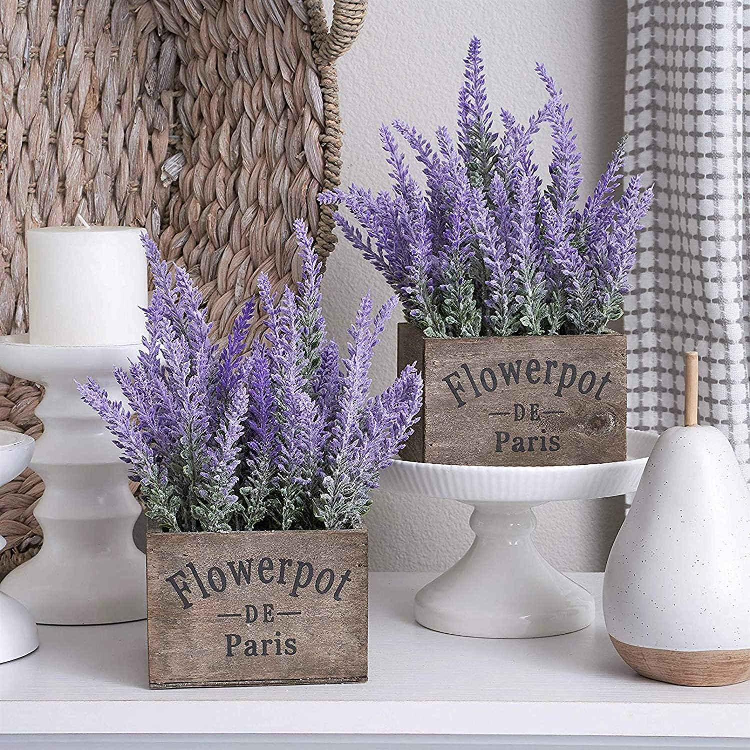 Artificial Lavender Flowers 10 Pieces to Make a Bountiful Flower Arrangement Nearly Natural Fake Plant to Brighten up Your Home Party Garden and Wedding Decor (Purple) image number 2