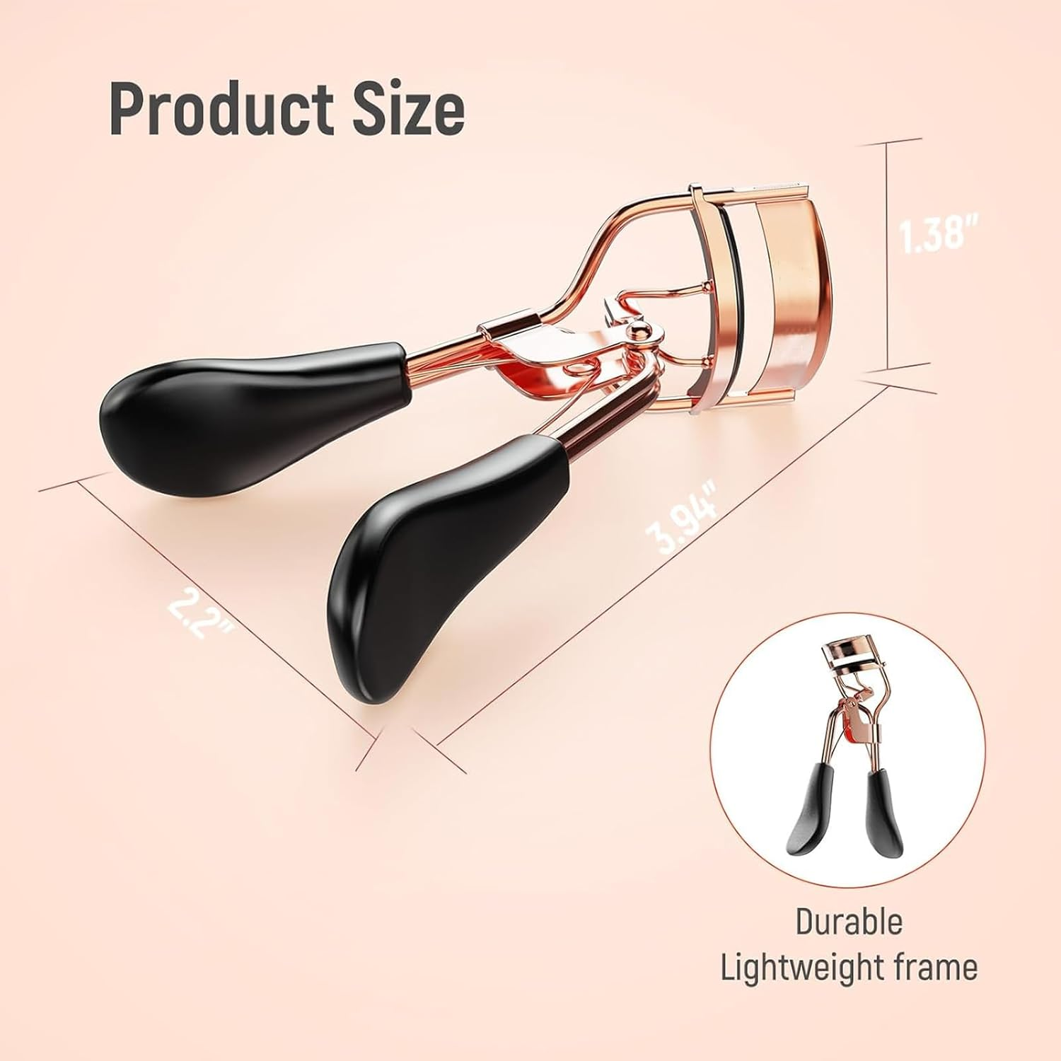 Eyelash Curler for Lift and Curl-Eyelash Extension Tweezers,3 In1 Mascara Brushes Professional Stainless Steel Makeup Eyelash Tool with Ergonomic Handle & 6 Replacement Pads for Long-Lasting Results image number 6