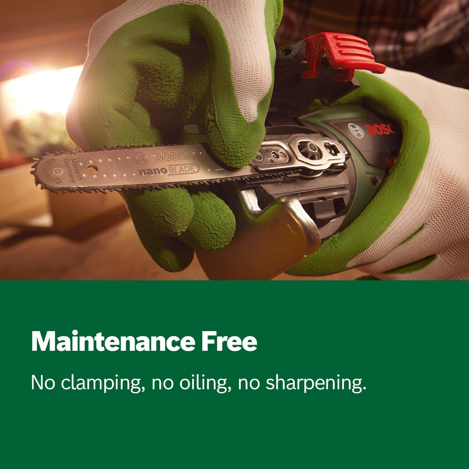 Bosch Home & Garden 12V Cordless Nanoblade Saw, Pruning & DIY Cuts, Vibrationless, Includes 2.5Ah Battery, Charger & Case (Easycut 12). Made in Europe