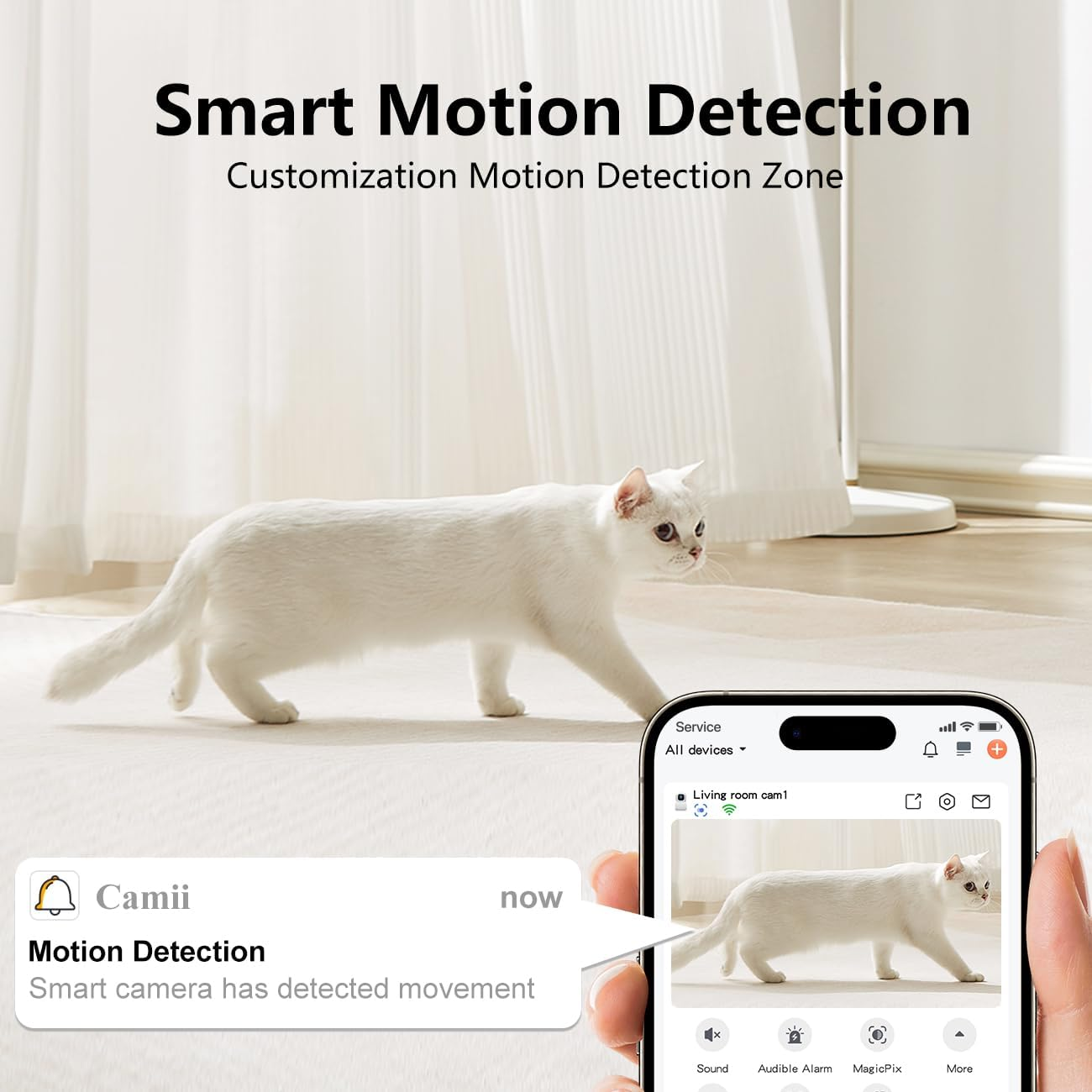 2Pack 3MP Pet Camera Dog Camera with Phone App 5G/2.4Ghz Wifi Cameras Indoor Security Camera for Baby, 360&deg; Pan & Tilt, 2-Way Audio, Night Vision, SD Card & Cloud Storage image number 5