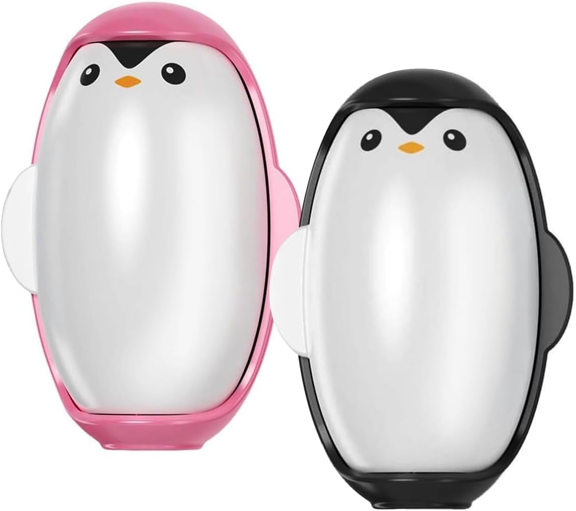 Penguin Roller 2Pcs Washable Reusable Mini Travel Lint Roller Extra Sticky Pet Hair Removal Tool for Clothes Effective Dog Cat Hair Remover image number 2