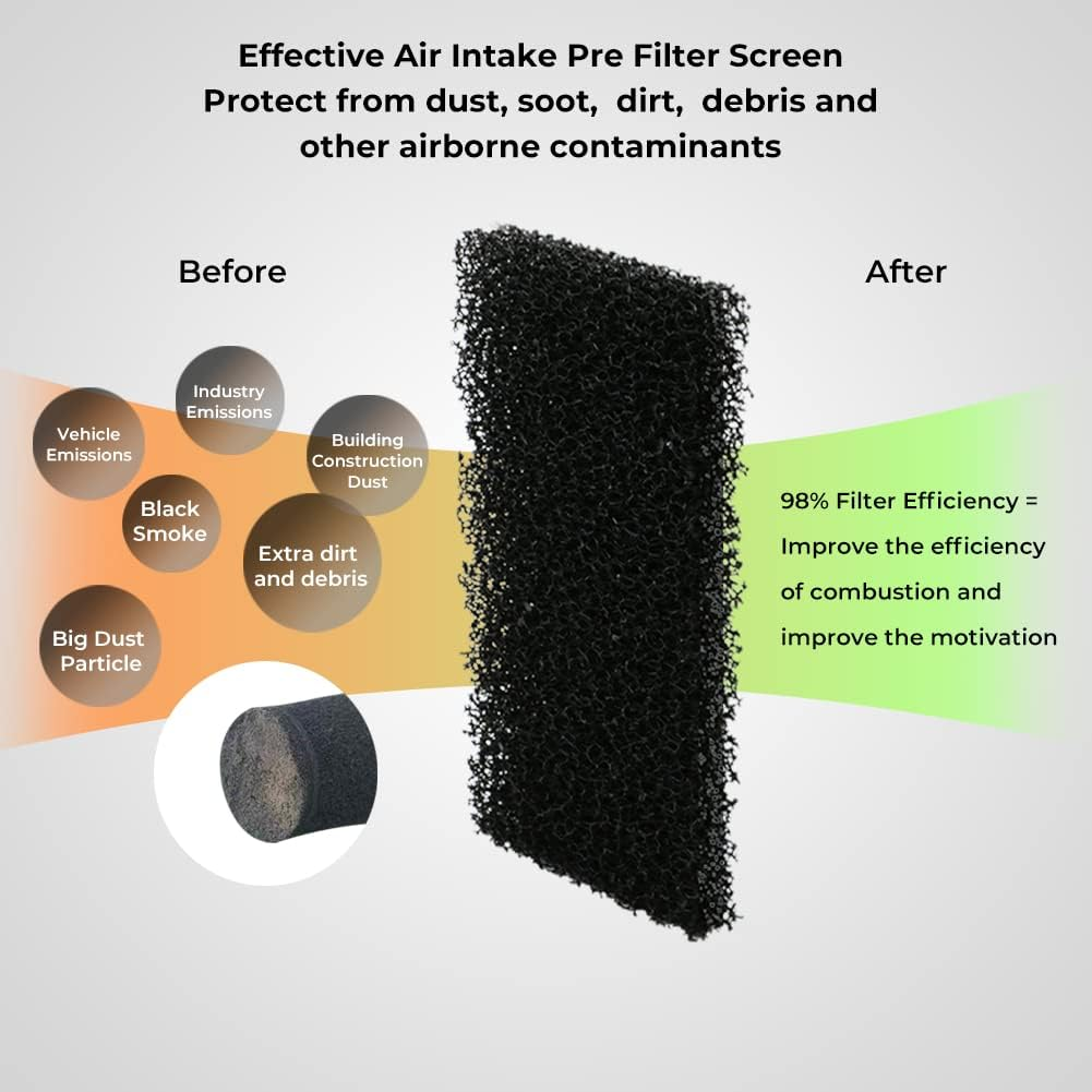 Cosmoska Air Intake Pre Filter Screen for Polaris Ranger 400 500 700 800 900 2X4 4X4 6X6 XP EFI CREW Replace 5812253(2Pcs) image number 4