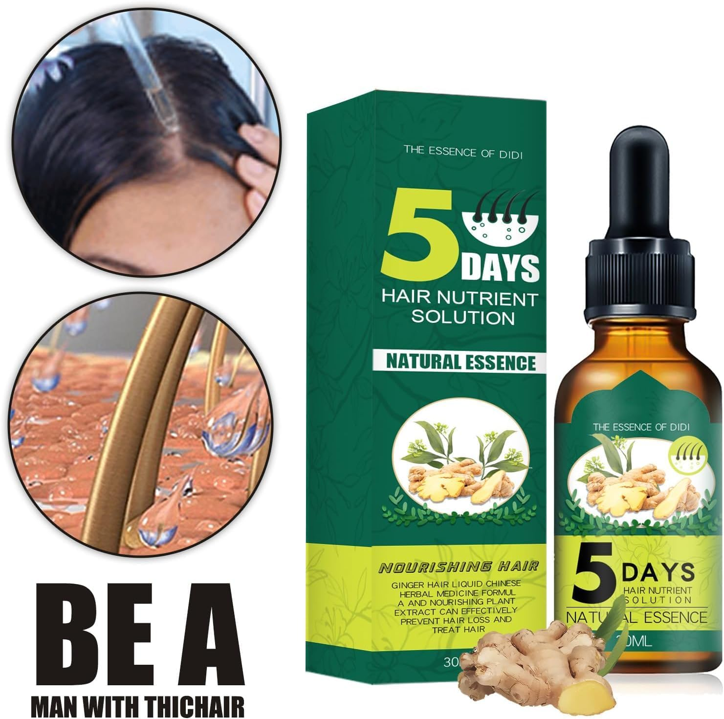 3 Pcs Prox Shouga Essence Hair Growth Oil,Prox Shouga Kingu Hair Growth Oil,5 Days Ginger Germinal Oil,Hair Oil for Growth and Anti-Hair Loss image number 6