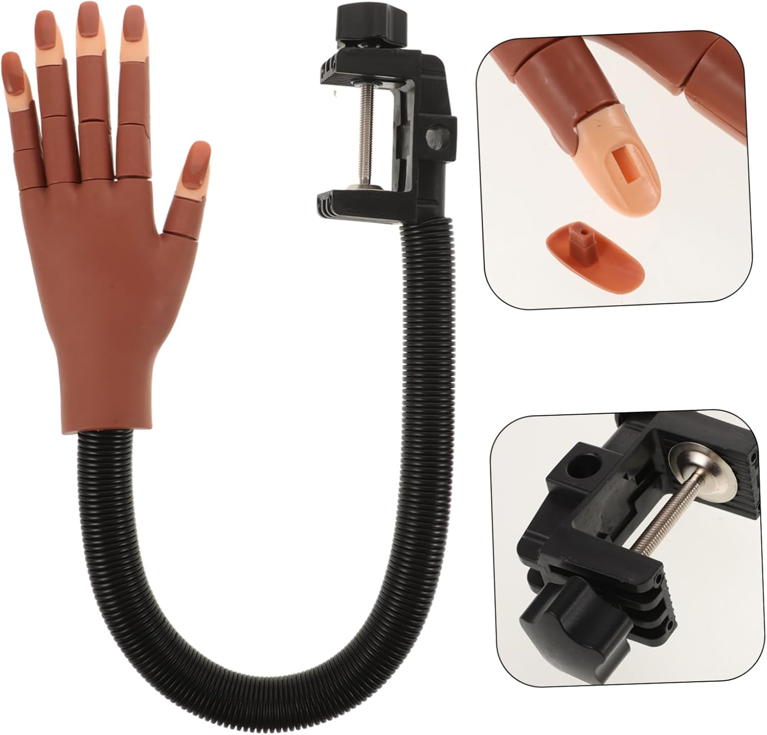 LOORGVEL Nail Art Training Tool Manicure Hand Model Simulated Nail Art Hand Practice Fingers for Beginners