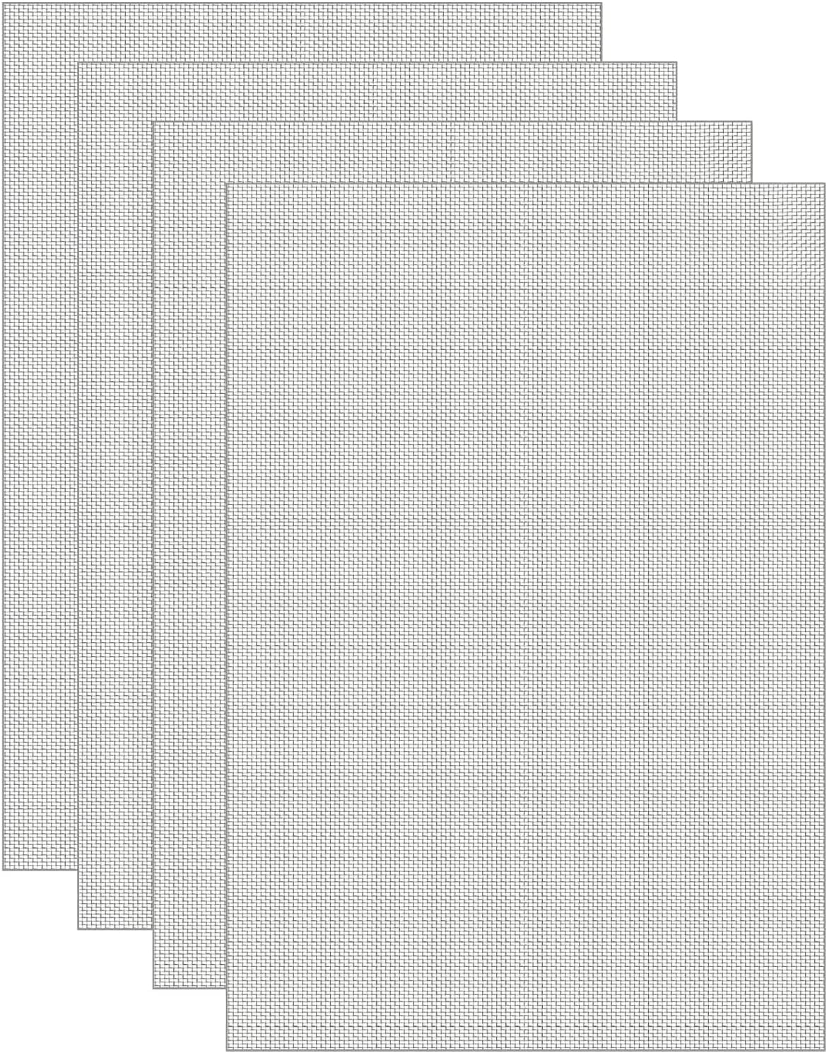 4-Pack Stainless Steel Mesh Sheets - A4 Size (21X30Cm) 20 Mesh Metal Grid | Heavy Duty Bug Screen & Rodent Barrier for Chicken Coops, Vents image number 4