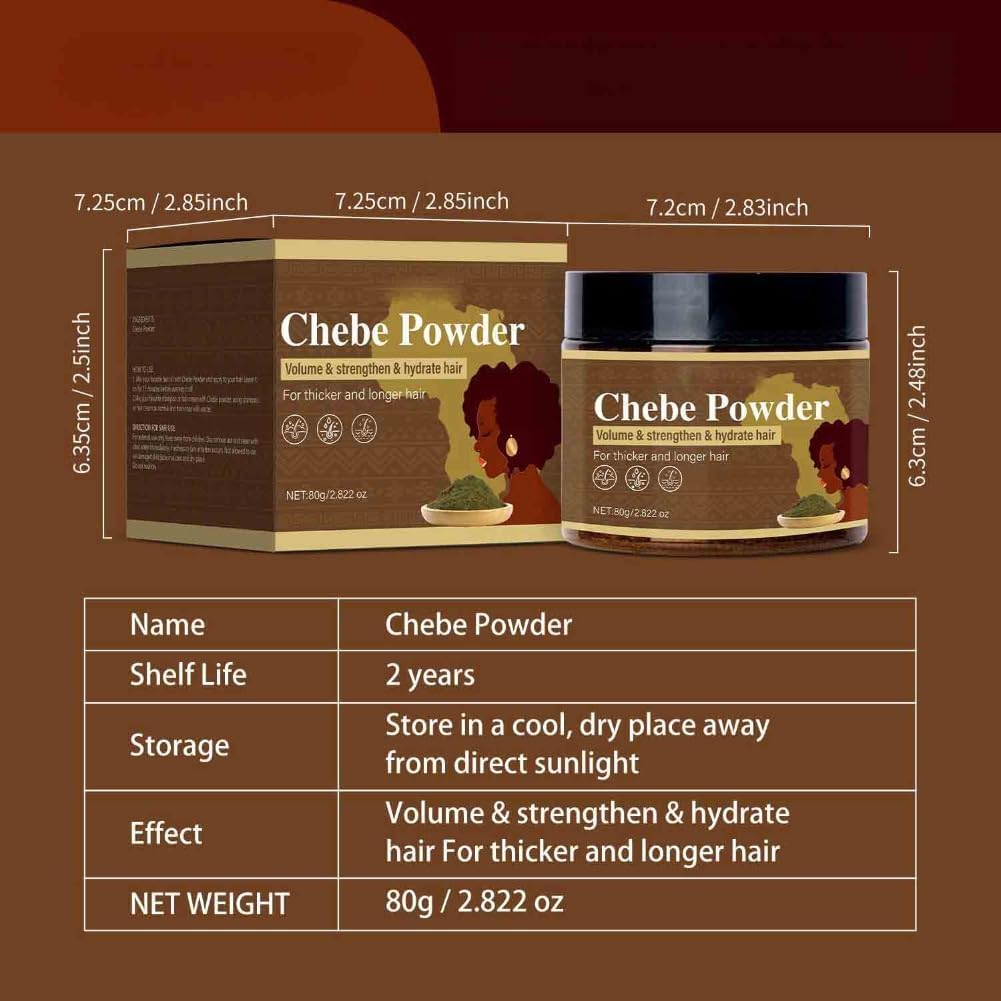 3PCS Chebe Powder Africa Women Traction Alopecia Hair Growth Oil Men Hair Loss Hair Regrowth image number 4