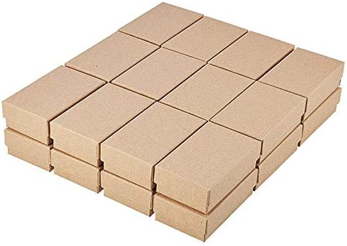 24PCS Kraft Paper Box Small Kraft Paper Jewelry Box Handmade Cardboard Packing Box Wedding Decorations image number 3