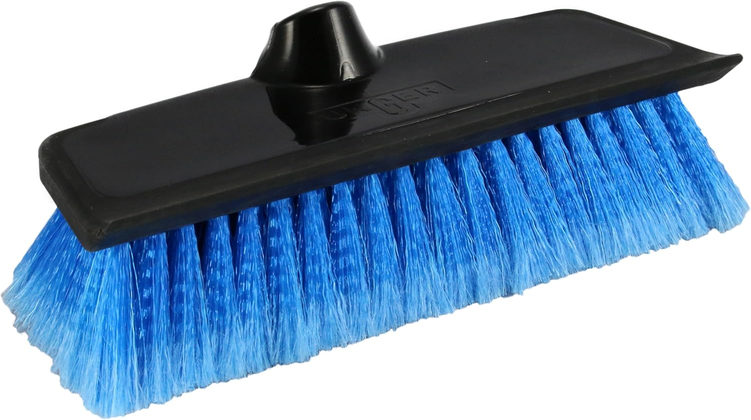 Unger Professional Hydropower 10&rdquo; Bi-Level Soft Brush with Squeegee &ndash; Compatible with Waterflow Poles, Cleaning Brush, Squeegee for Water Removal, Great for Patio, Windows, Siding, Cars & Boats