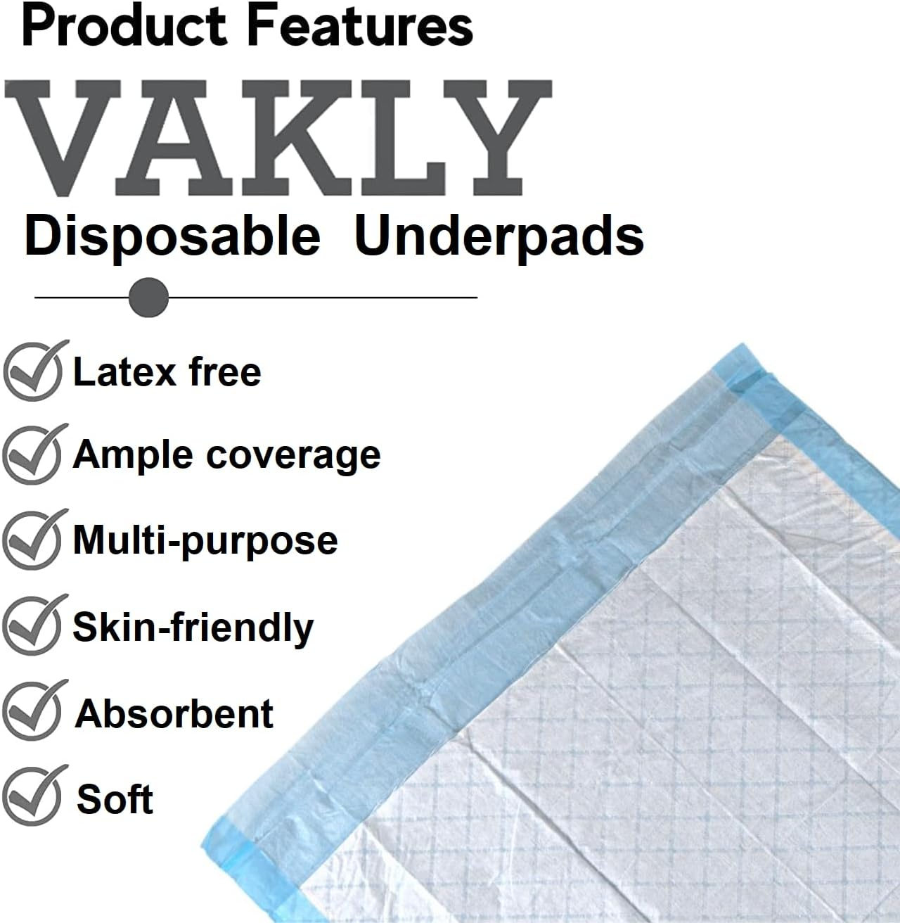Disposable Changing / under Pads [Pack of 25] Disposable Soft Absorbent Waterproof 17''X24'' Incontinence Underpad Protector Liners for Beds, Chairs, Diaper Changing &ndash; for Adults and Baby Protection image number 5