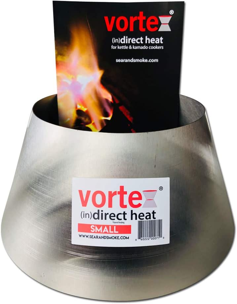 VORTEX (IN) DIRECT HEAT Vortex Small (In) Direct Cooking Charcoal Grill Bbq Accessory Cone 18.5 22.5 Weber Smokey Mountain Wsm Small - Stainless - Usa Made - Sm Size image number 6