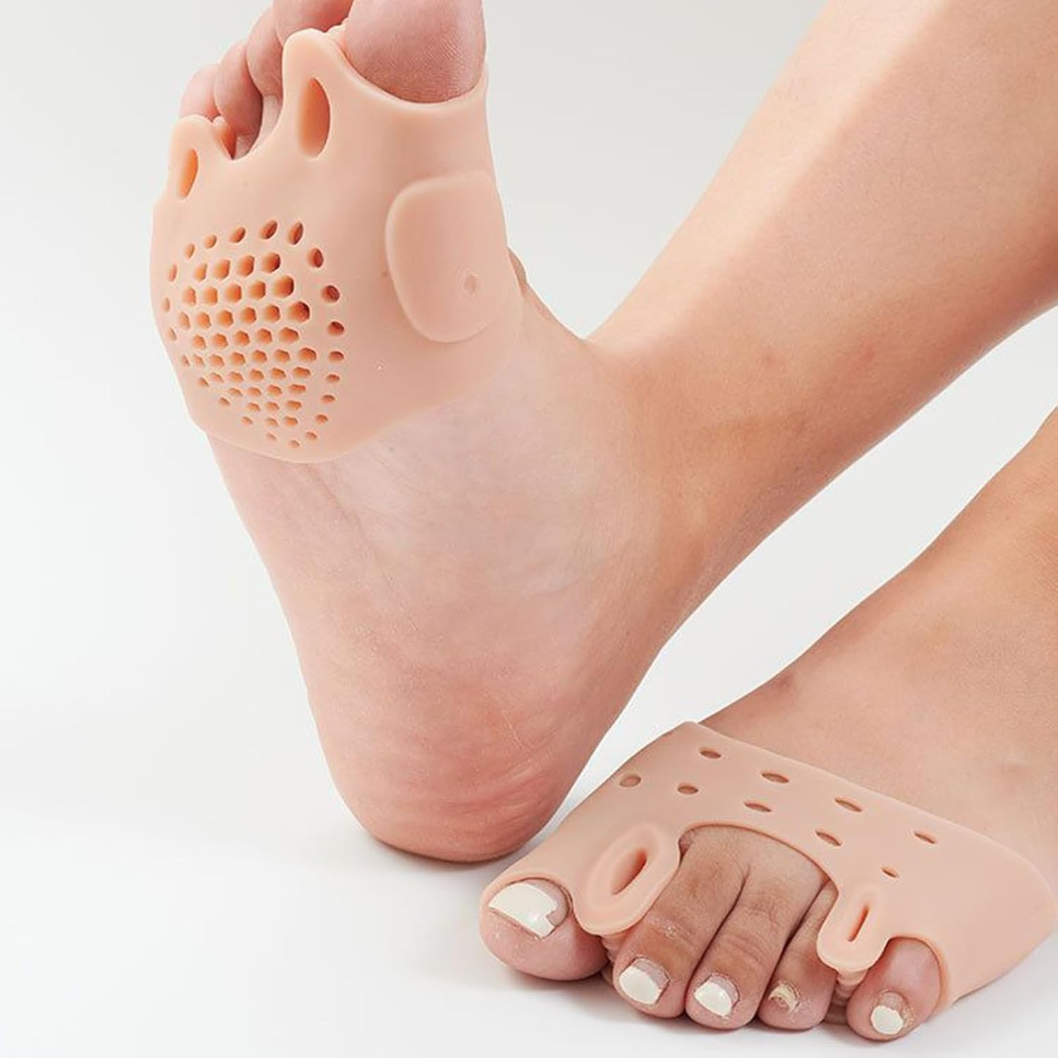 Orthopedic Toe Separators, Thickened Foot Spacers Shock-Absorbing Toe Separator, Breathable Silicone Stretcher Soles Straightener, Shape Corrector for Preventing Rubbing and Relieve image number 4