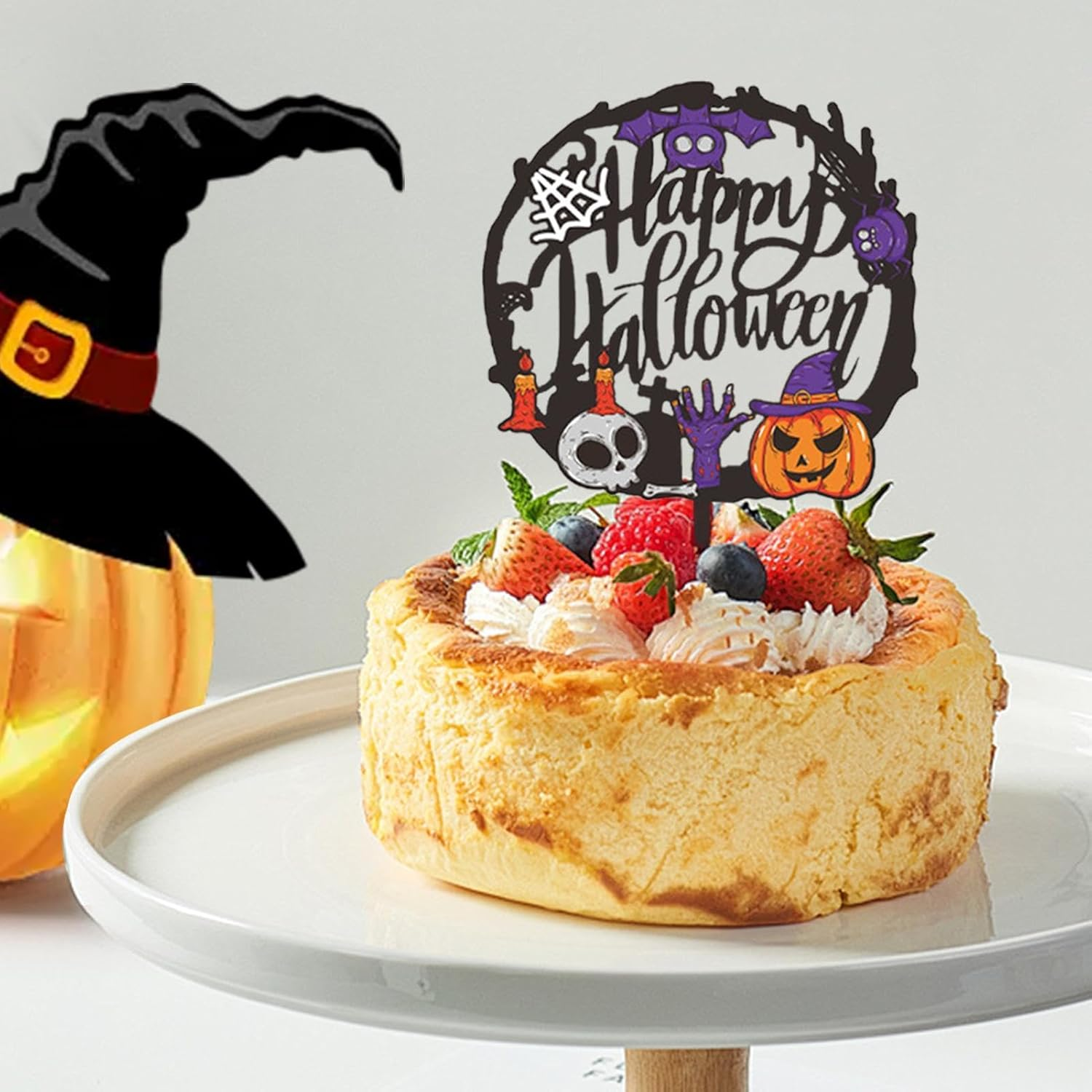 Halloween Cake Decorations - Cake Dessert Topper Decoration - Cake Decoration Cards Table Decoration Supplies Halloween Party Cake Decorations Horror for Boy Girls