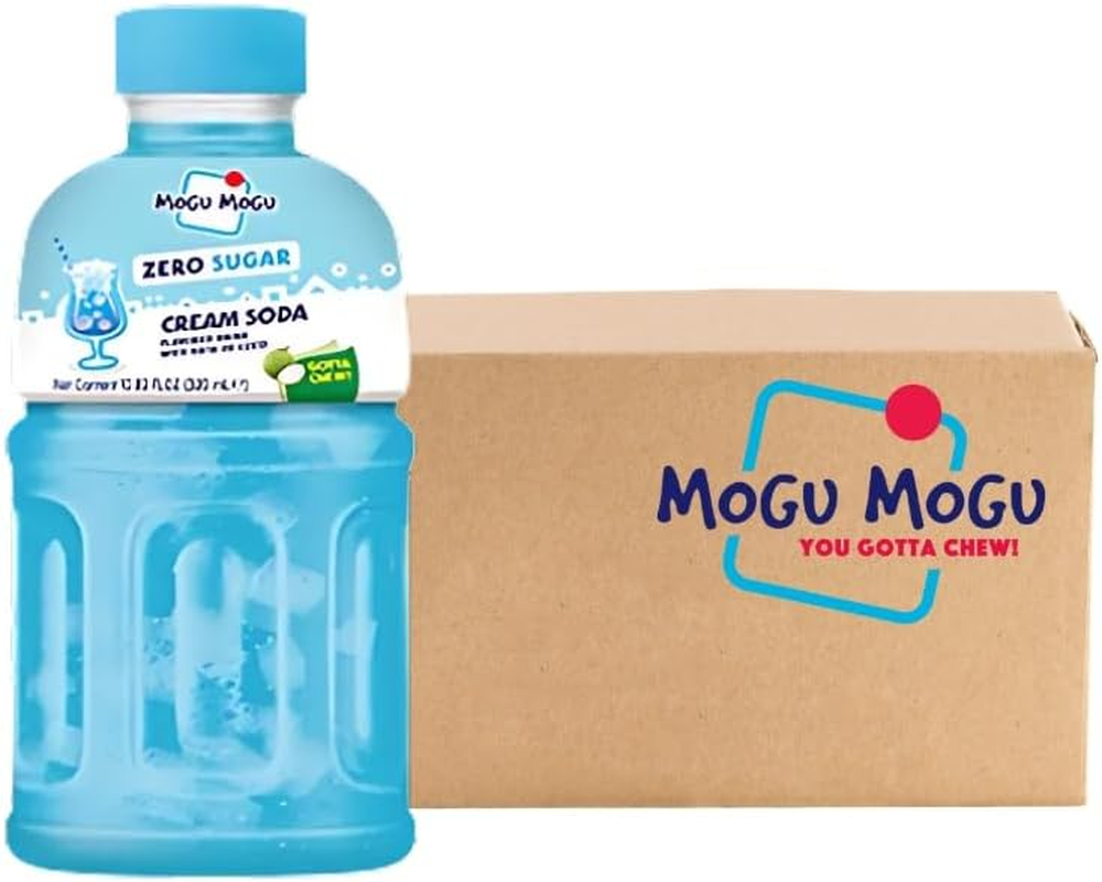 Mogu Mogu Cream Soda Zero Sugar Drink with Nata De Coco 320Ml 24 Carton image number 2