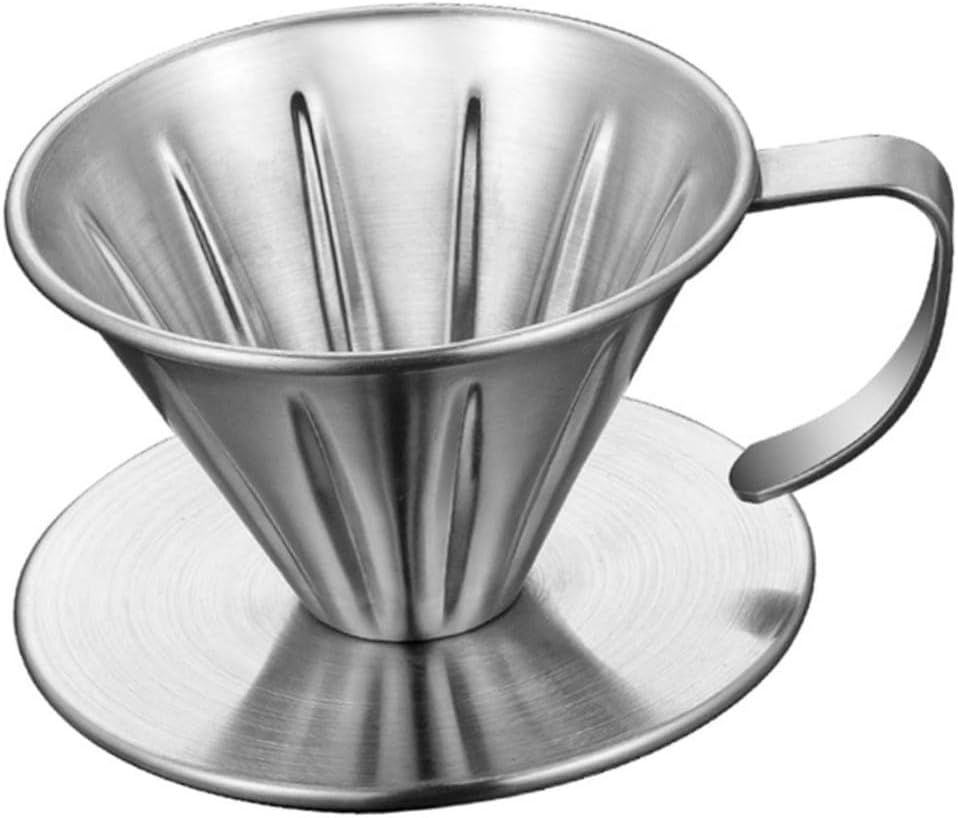 ELAYARD Stainless Steel Coffee Dripper Funnel Handheld Filter Cup Tea Slag Mesh for Home Brewing Easy to Clean and Heat Retentive image number 4