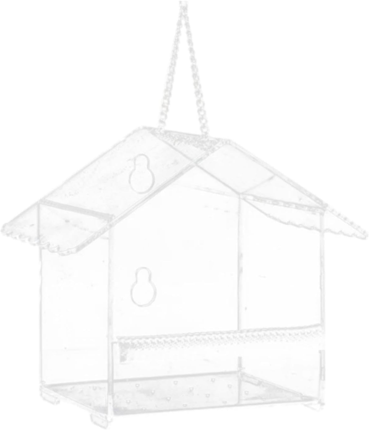 Folpus Window Bird Feeder Acrylic Clear Bird House 6.3X4.33X5.12Inch Garden Decor outside Hanging Birdfeeder for Outdoor Viewing image number 5
