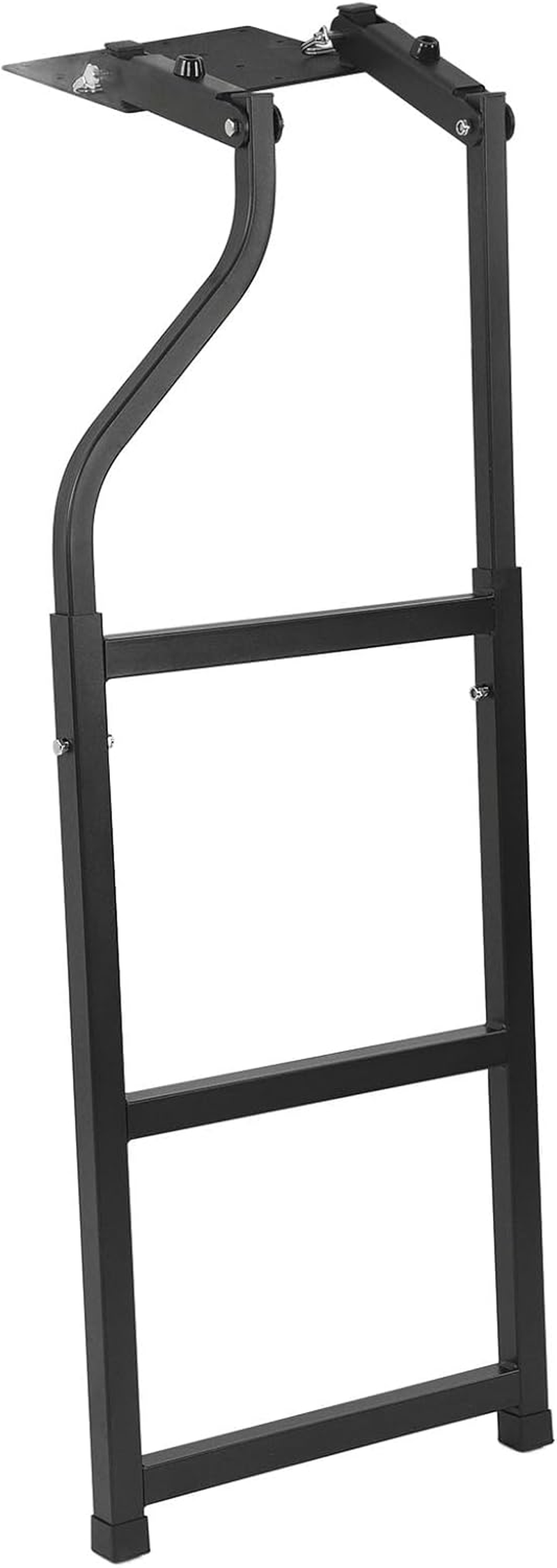 Universal Foldable Iron Truck Tailgate Ladder for Most Pickup Adjustable Pickup Tailgate Ladder with Stainless Steel Hex Screws, Capacity 300 Lbs, Space Saving Design image number 1