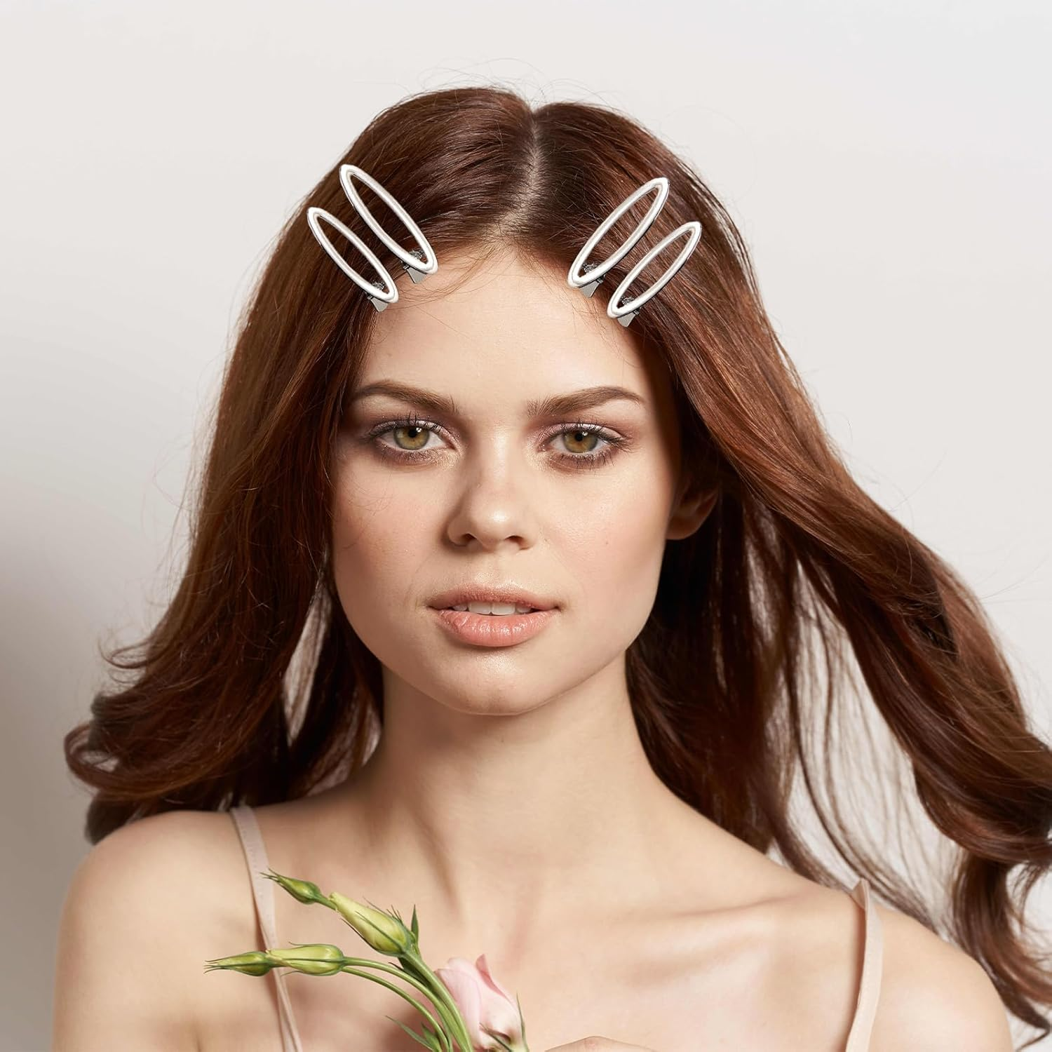 YCHYAN Pack of 6 Silver Hair Clips, Various Silver Metal Hair Clips, Y2K, Women'S Silver Snap Hair Clips, Suitable for Daily Wear, Party Dress Up, Secure the Hair image number 4