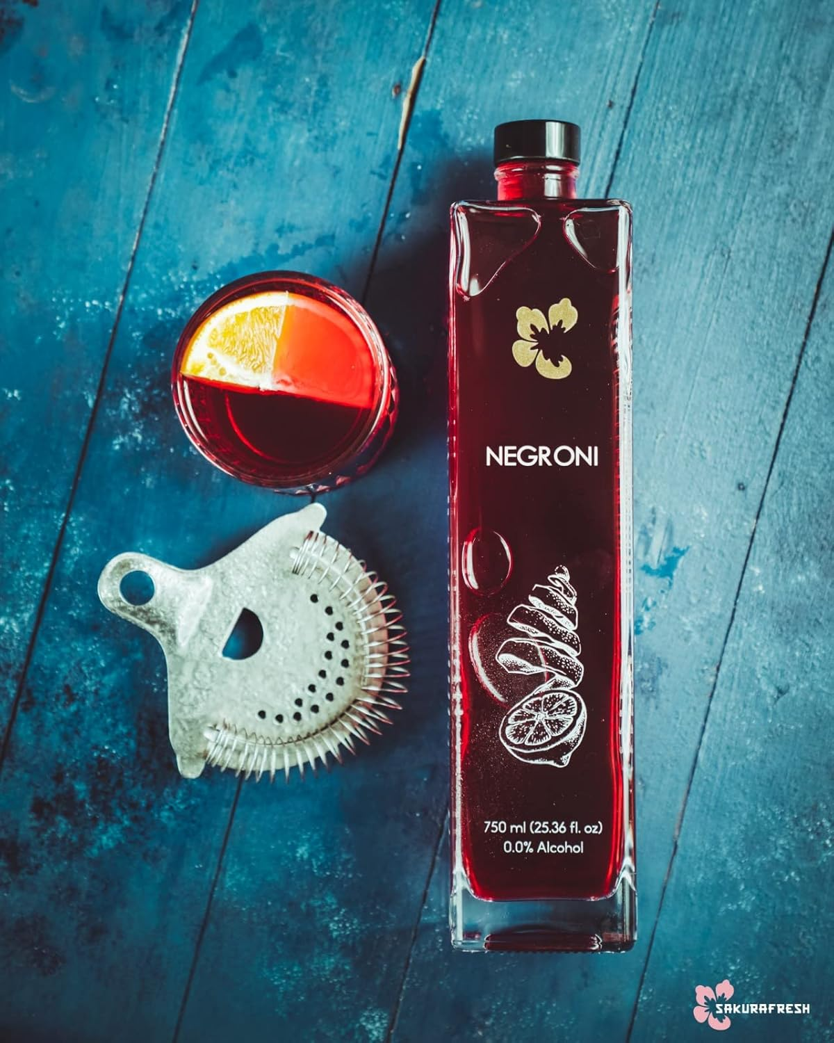 Sakurafresh Negroni | Zero Alcohol Italian Cocktail| Awards Winning - Five Global Medals |All Natural Botanicals Extract | Use in Negroni Frappe, Oaxacan Negroni, Negroni Garibaldi or Boulevardier Cocktails | Drink as Straight Pour or in Cocktails image number 6