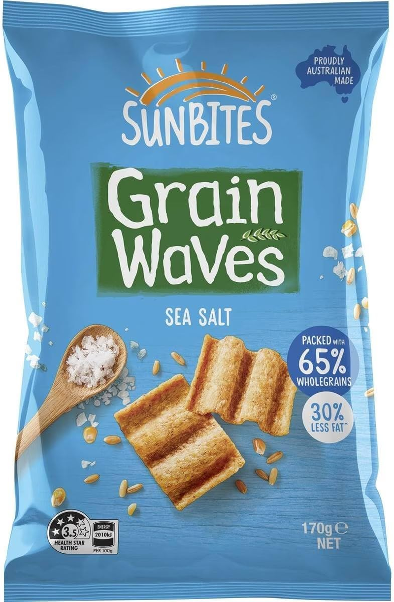 Grainwaves Wholegrain Chips Share Pack Sea Salt 170G image number 1