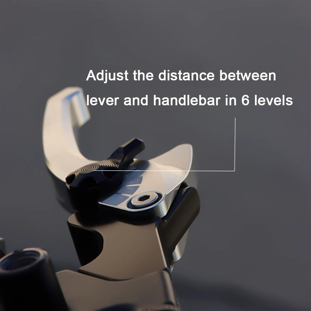 MTCRIGHTER 2 Fingers Shark Short Brake Clutch Lever Set Compatible with MV Agusta Rivale 800 Dragster 800/ RR Turismo Veloce 800 2014-2017, CNC Aluminum Alloy Made (Black) image number 3