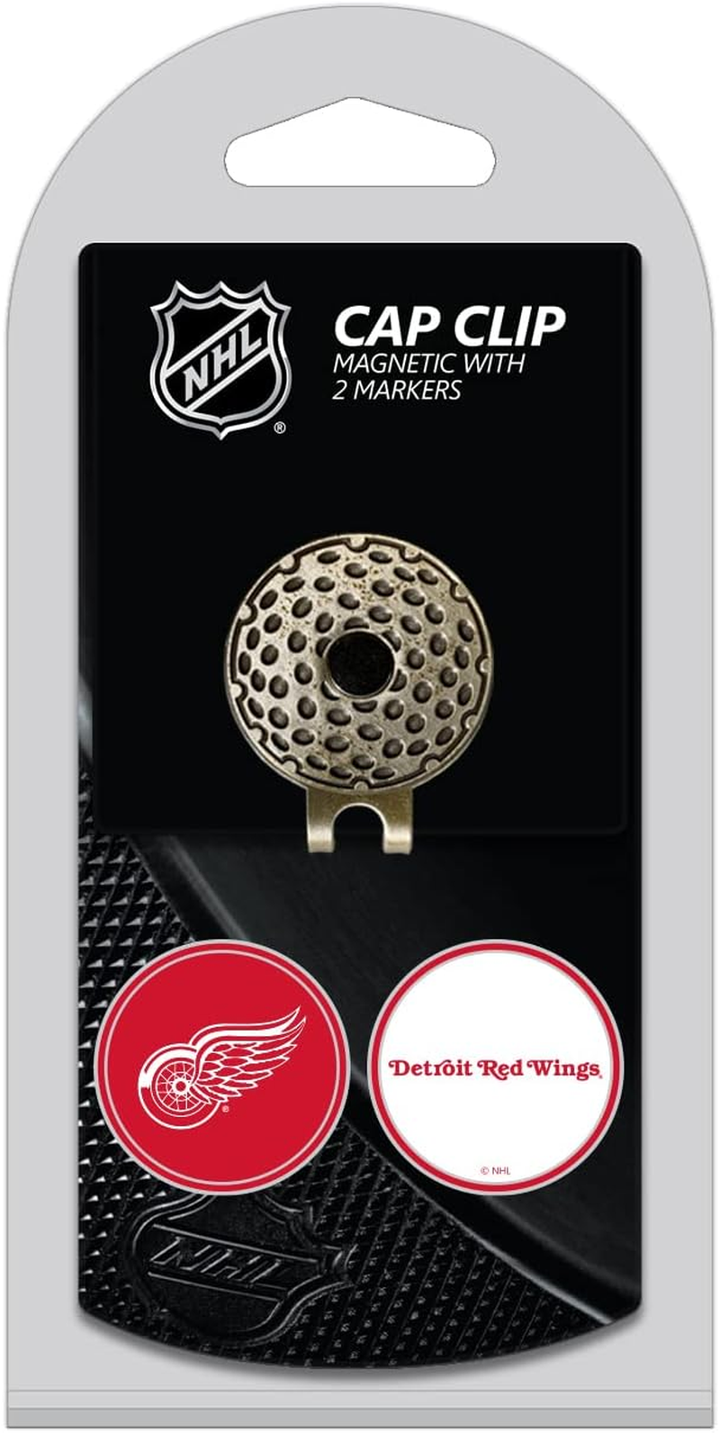 Team Golf NHL Golf Cap Clip with 2 Removable Double-Sided Enamel Magnetic Ball Markers, Attaches Easily to Hats