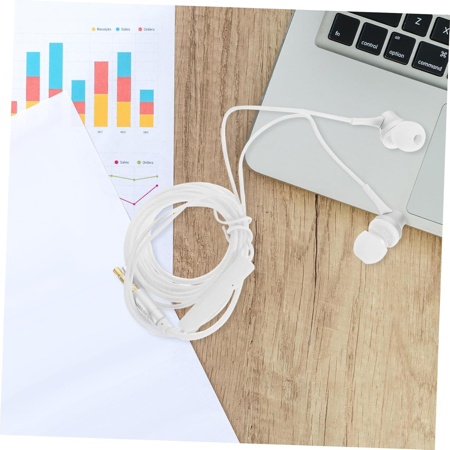 HOMOBABE Ergonomic Wired Earphones with Plated Plug in Ear Headset for Phone Tablet Laptop Volume Control Compatible with Computers Comfortable Side Ear Design for Long Wear Random Color image number 4