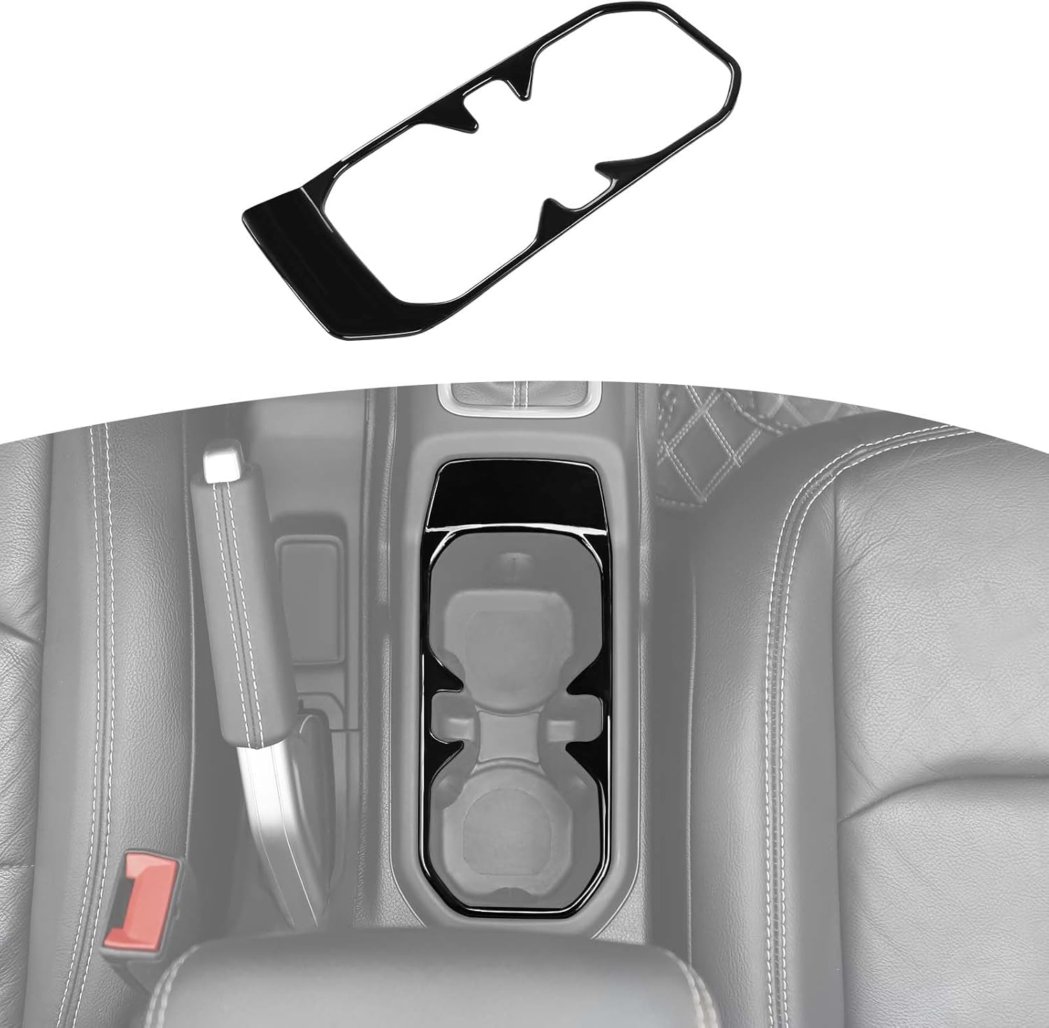 RT-TCZ for Wrangler JL Front Cup Holder Trim Silver for Jeep Wrangler JL JLU Gladiator JT 2018-2024 Silver Interior Accessories