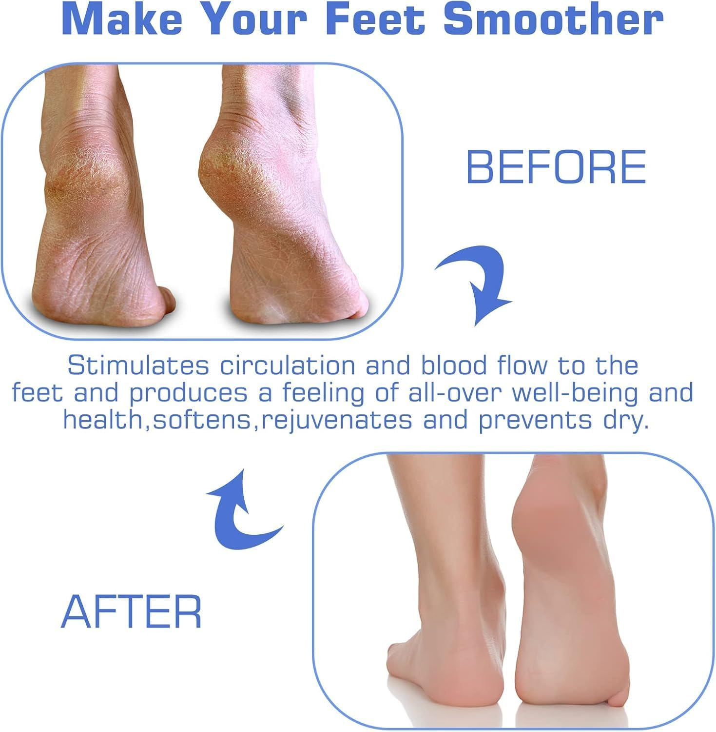 Shower Foot Scrubber Mat Back Washer Back Exfoliating Bath Wash Pad Wall Mounted Slip Suction Cups Foot Scrubber for Use in Shower Cups Foot Cleaner for Men and Women(Blue) image number 2