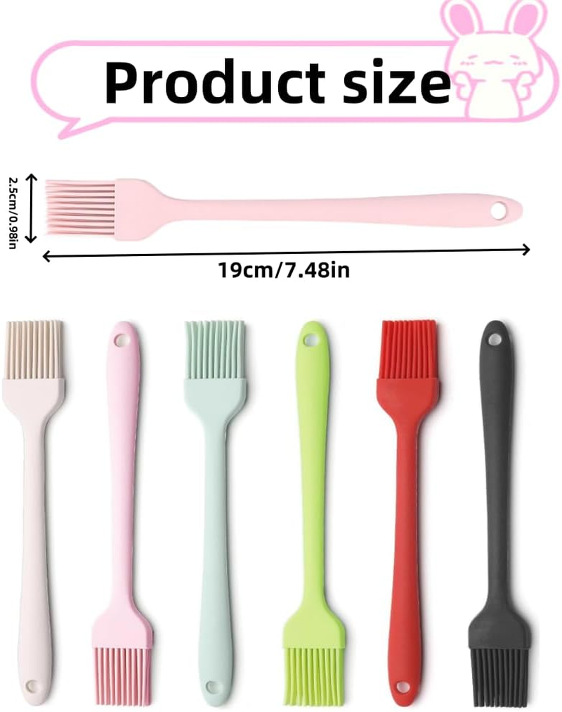 6 PCS Silicone Brushes, Silicone Oil Brush, Heat-Resistant Silicone Brush and Oil Brush Are Used for Cooking, Baking and Grilling in the Barbecue Kitchen. They Can Be Washed in the Dishwasher image number 1