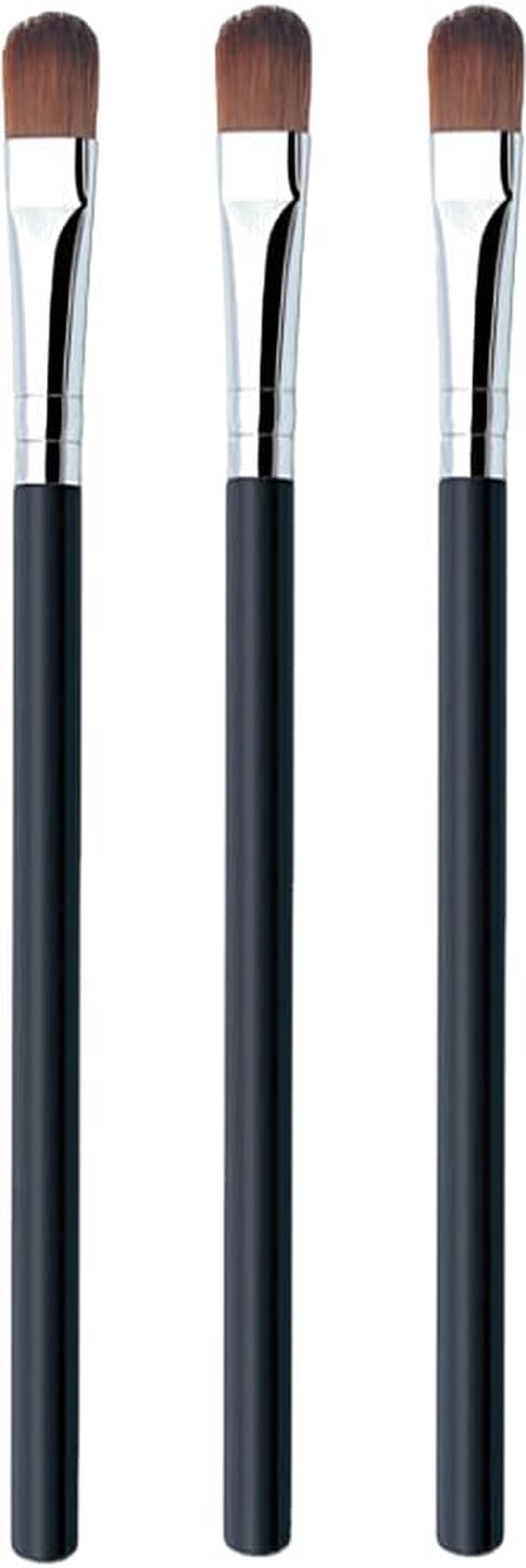 DAZISEN 3 Pcs Small Eyeshadow Brush - Eyeshadow Applicators Eye Makeup Brushes Eyeshadow Blending/Face Body Highlighter Foundation Concealer Makeup Brush image number 3