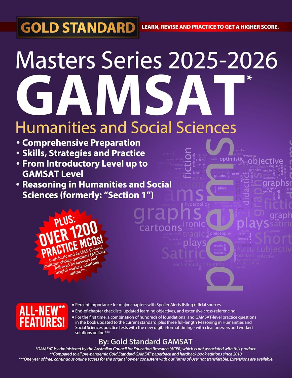 2025-2026 Masters Series GAMSAT Section 1 Preparation by Gold Standard GAMSAT image number 6