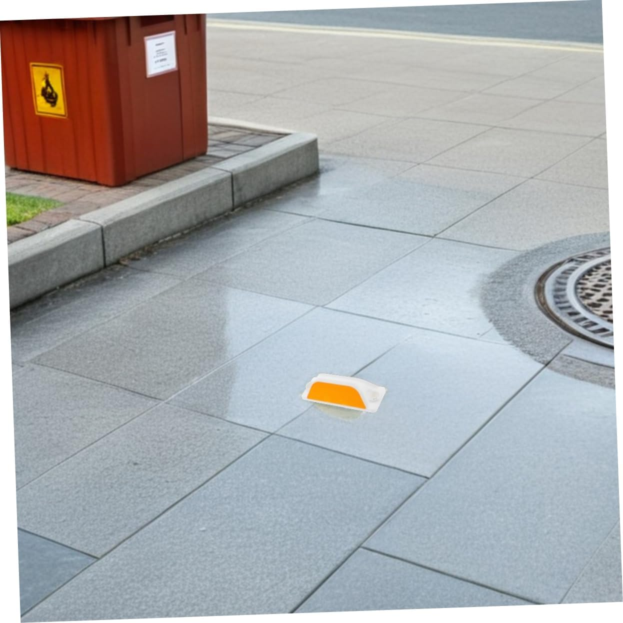 Sosoport 12Pcs Reflective Road Markers Weatherproof Highway Reflectors Double Sided Yellow Pavement Delineators for Driveways Sidewalks and Freeways Night Visibility image number 2