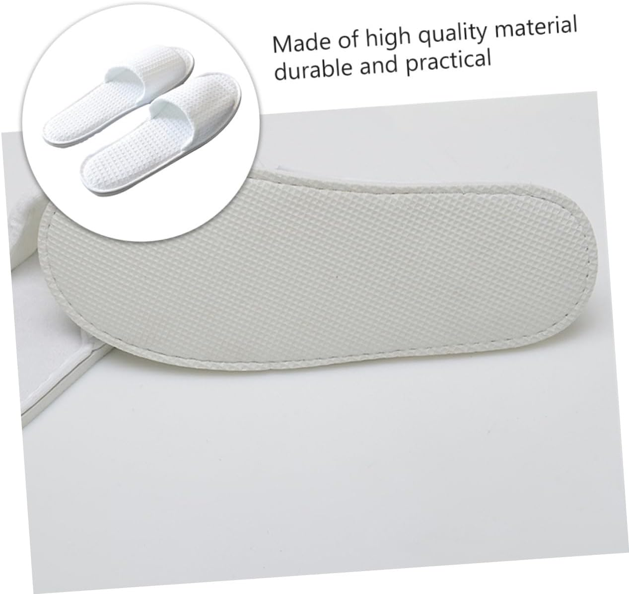NULYLU 3Pairs Portable Non- Reusable Slippers for Hotel and Beauty Salon Travel-Friendly Thicken Slippers of Lightweight and Easy to Carry image number 3