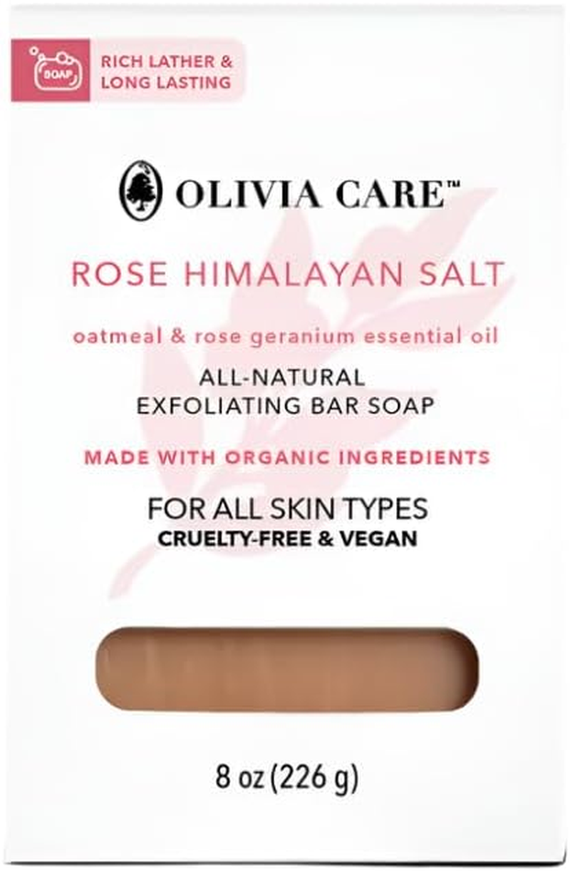 Rose Himalayan Bar Soap for Whole Body & All Skin Types. the Best Anti-Bacterial Cleanser for Hands All-Natural Beauty Soap for Showers That Gently Exfoliates with Rose Oil and Oatmeal image number 5