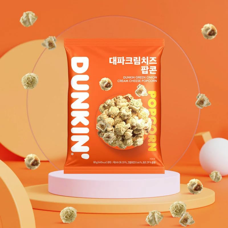 Dunkin Green Onion Cream Chesse Popcorn 80G image number 1