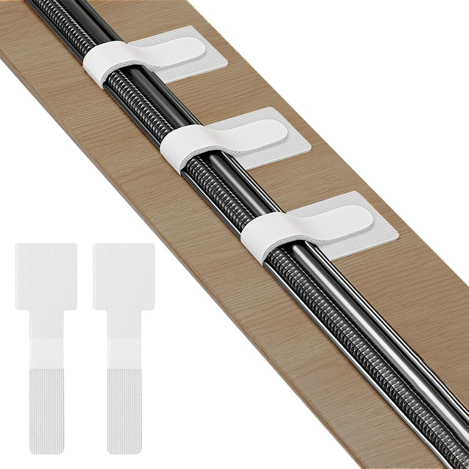 50PCS Self-Adhesive Cable Ties for Fastening and Organizing Data Cables - Cable Management Ties for Headphones, Mobile Phones, and Electronic Devices - under Table Organizer image number 5