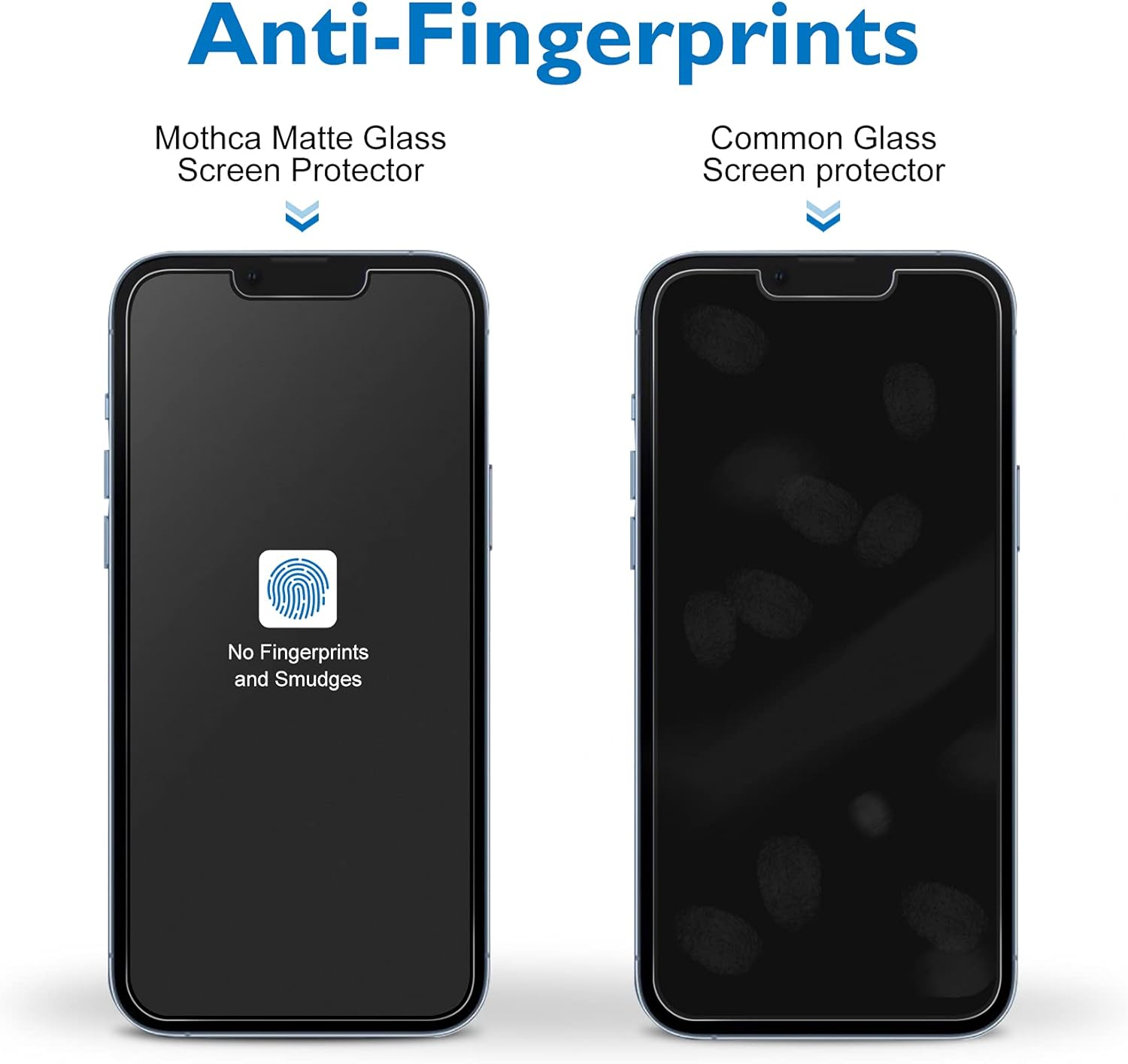 Mothca Matte Glass Screen Protector for Iphone 14 / Iphone13 / Iphone 13 Pro [6.1-Inch] Anti-Glare & Anti-Fingerprint Tempered Glass Film, Case Friendly Easy to Install Bubble Free Smooth as Silk image number 1