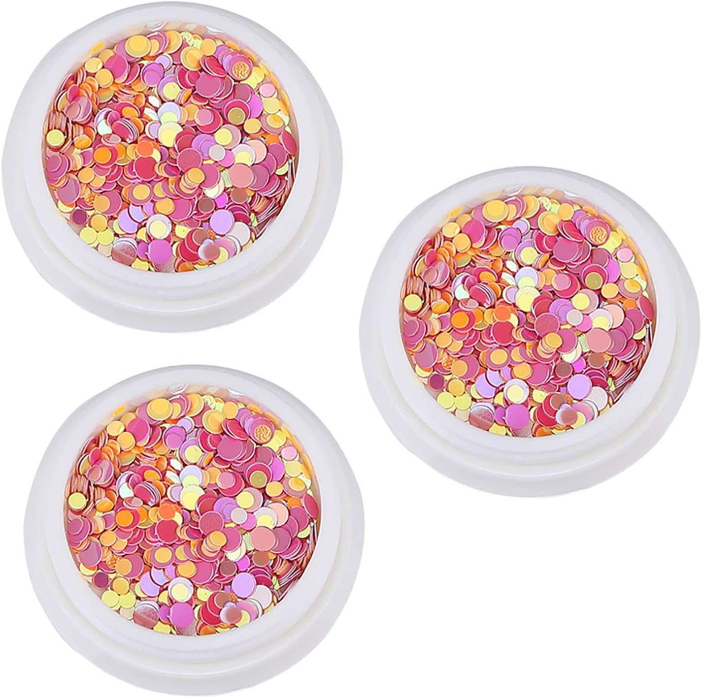 3 Boxes for Women Girls Kids Craft Art Colorful Candy Nail Sequins Color Nail Art