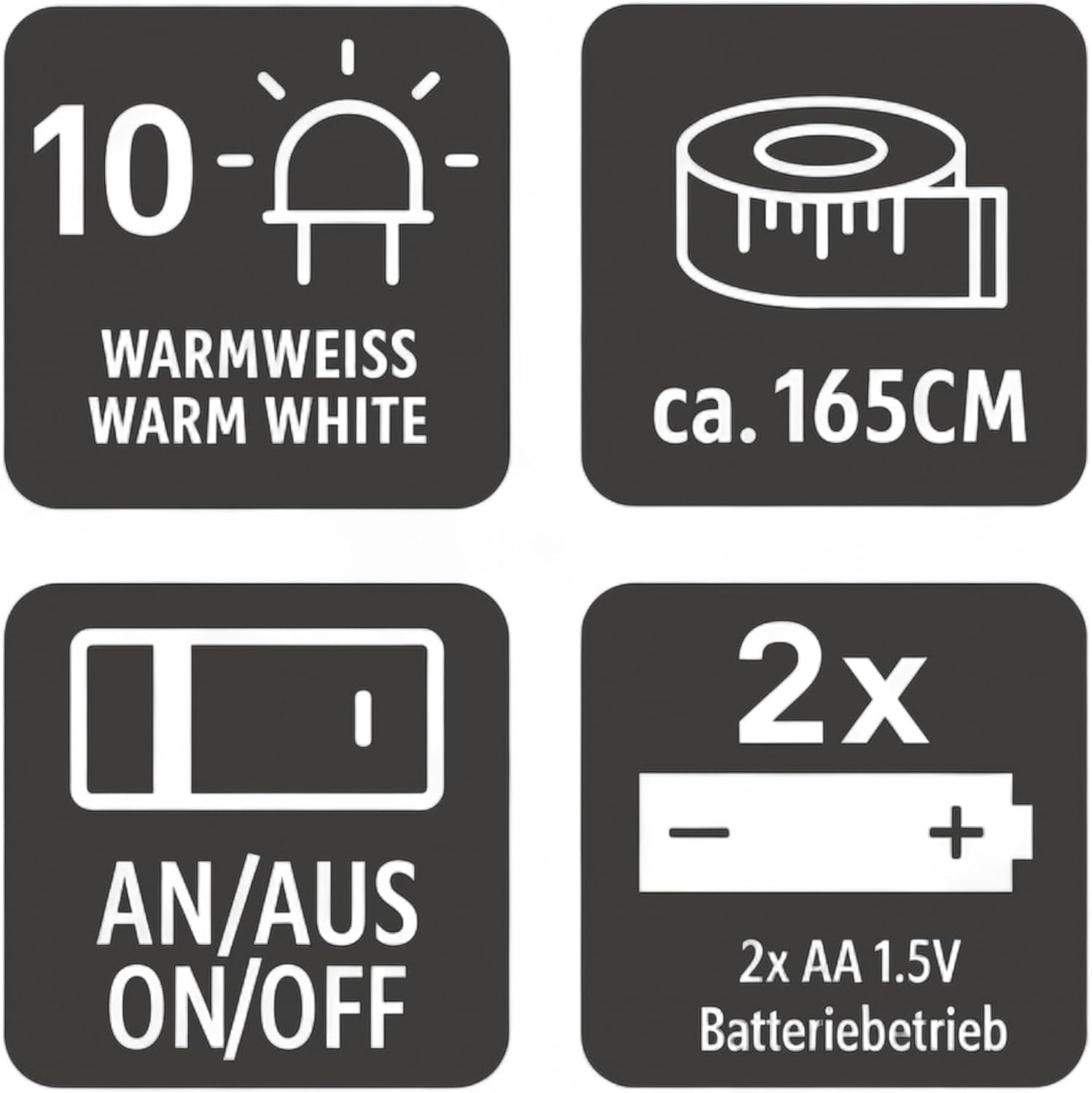 MIJOMA LED Spider Fairy Lights 165 Cm - 10 Warm White Leds - Halloween Decorative Fairy Lights Battery Operated - Party Lights with On/Off Switch for Indoor and Outdoor Use image number 4