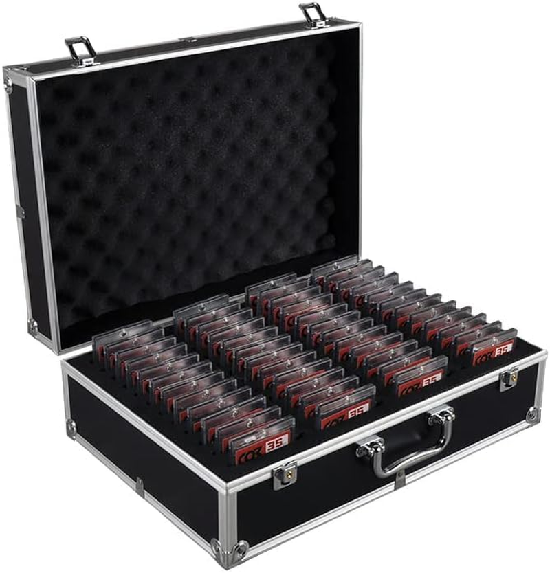 BEELUCK Graded Card Case with 48 Slot, Waterproof Storage Box, Trading Card Box for PSA Graded Slab, MTG Cards Storage Box with 3-Digit Combination Lock for Sports Cards image number 2