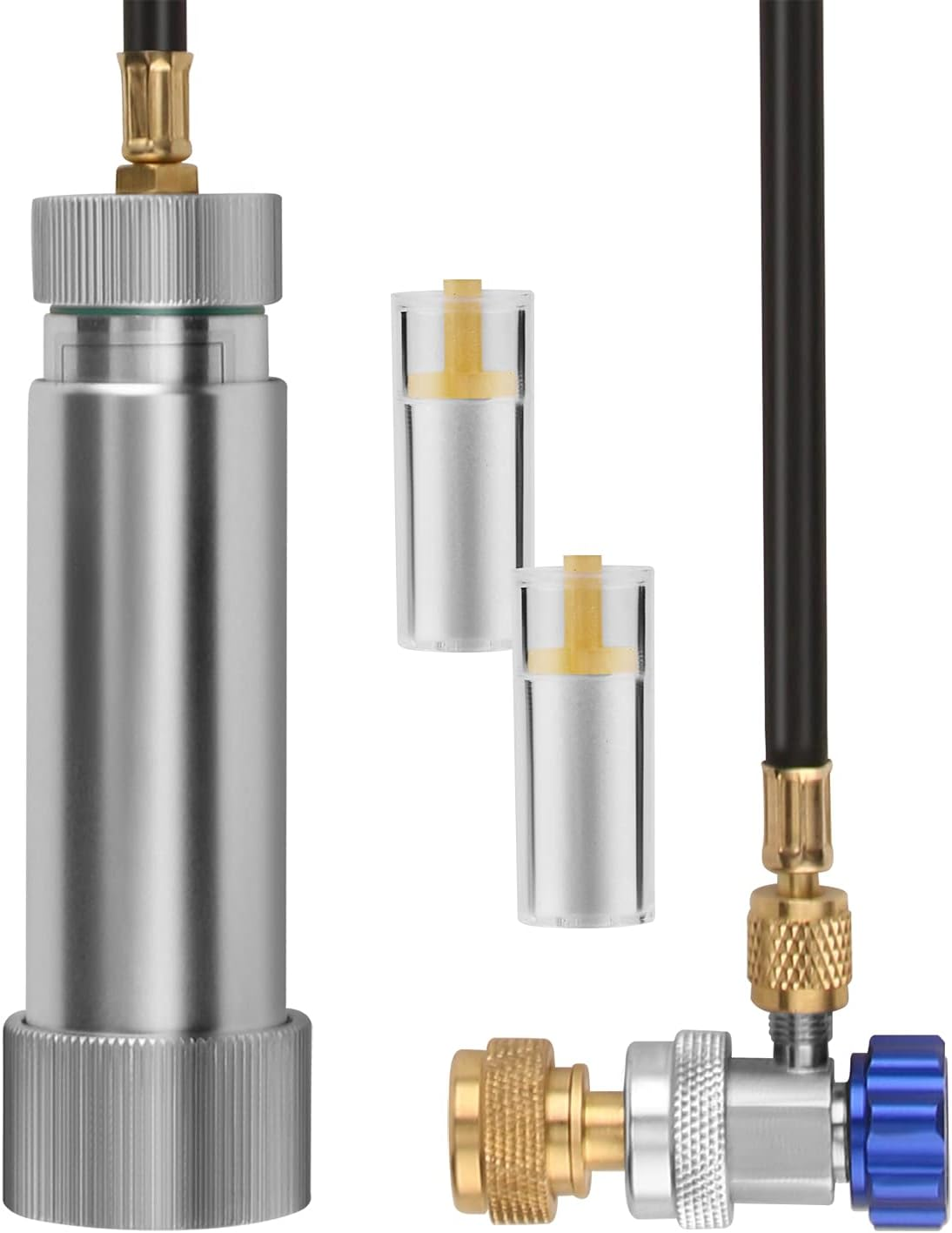 Lichamp AC Oil Injector R134A, R1234YF Refrigerant A/C Dye Injector Kit with Adjustable Coupler and Oil Checkers image number 5